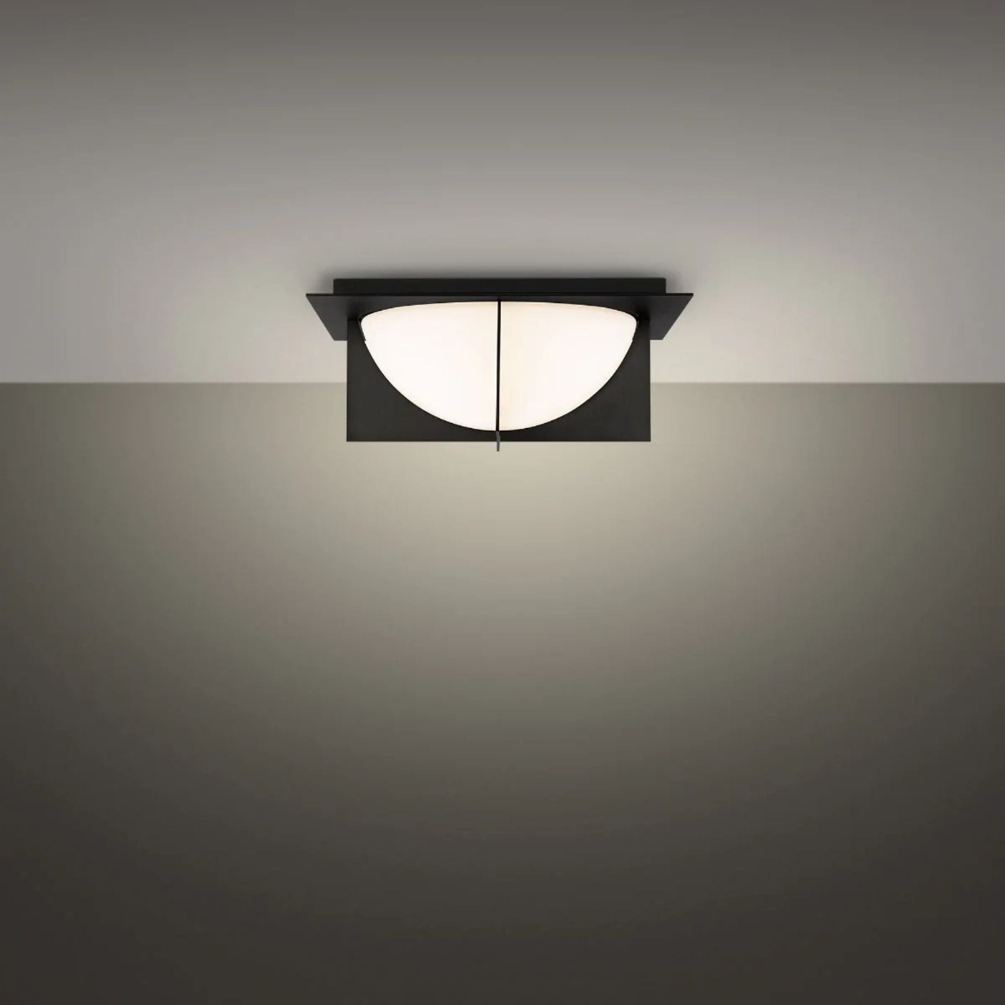 Echelon 14" LED Flush Mount, Black Finish - Bees Lighting