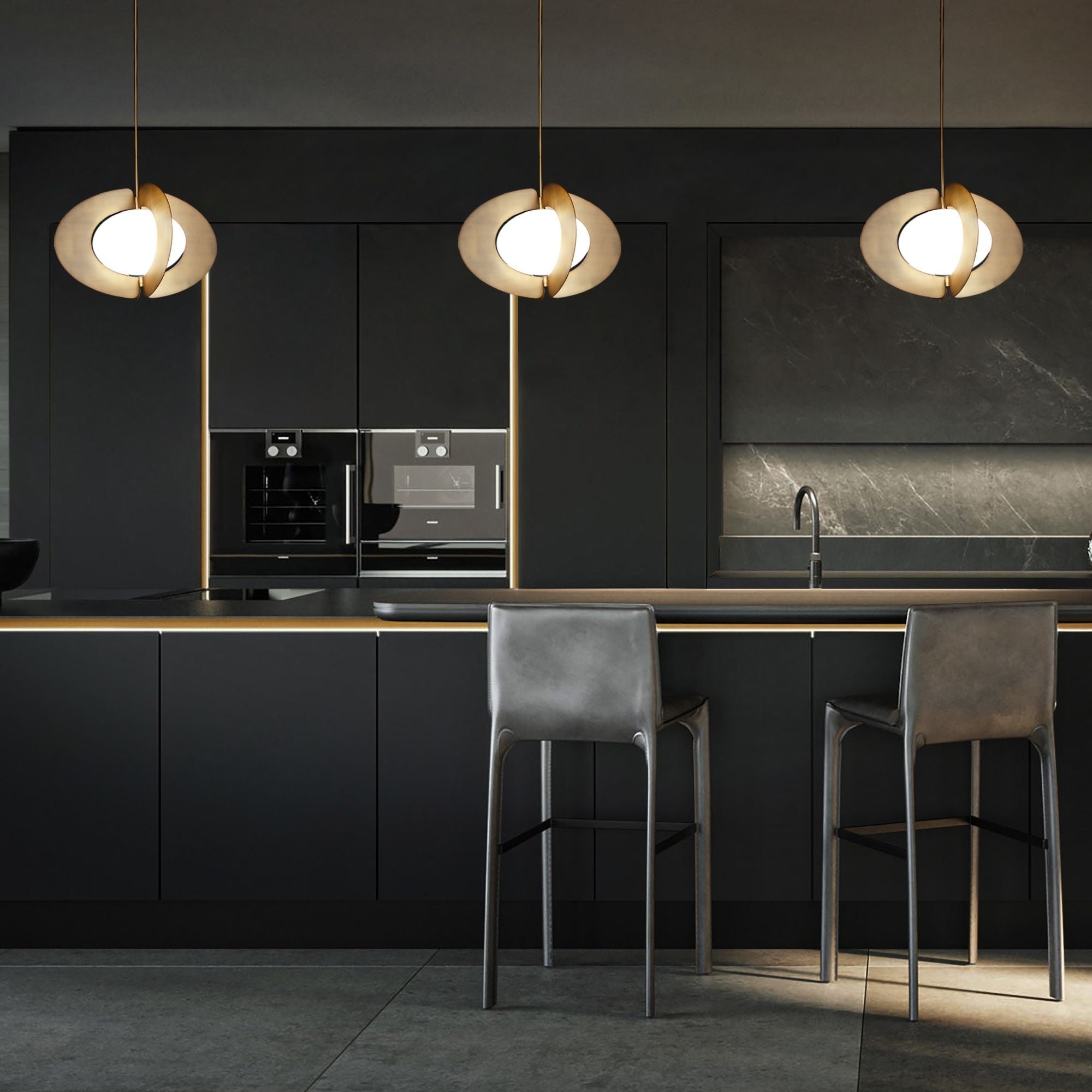 Echelon 24 in. LED Pendant Light Brass finish