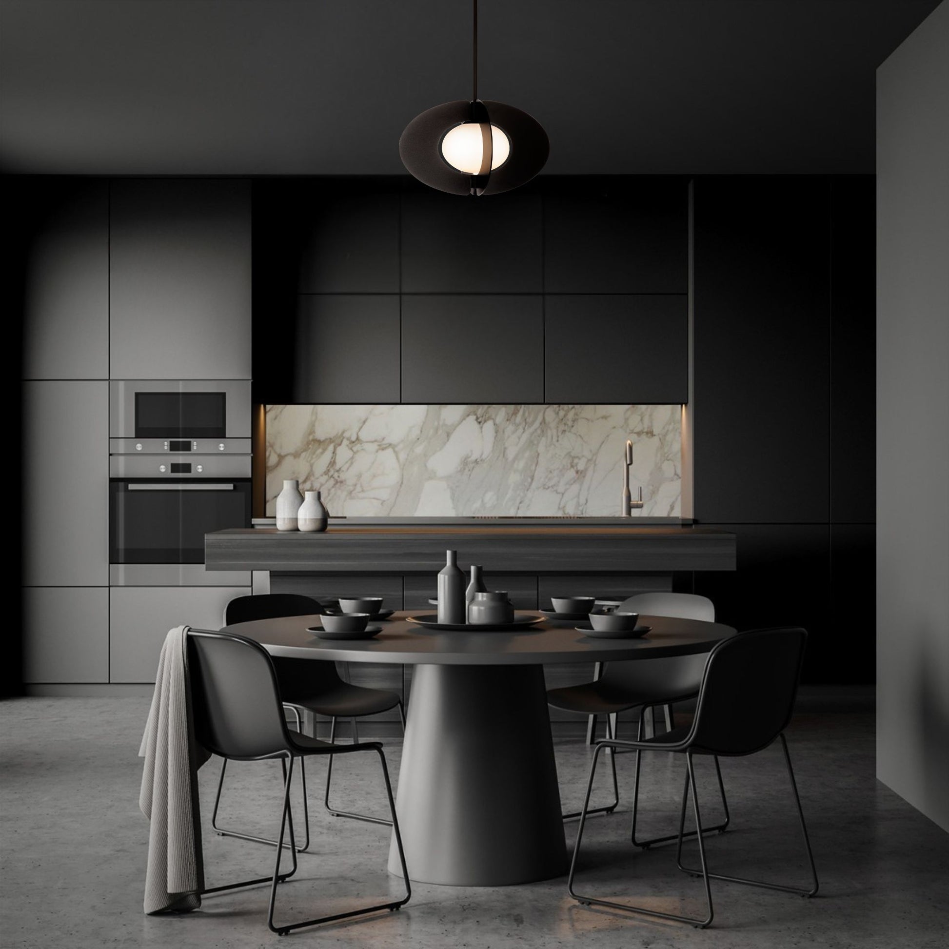 Echelon 16" LED Pendant, Black Finish - Bees Lighting