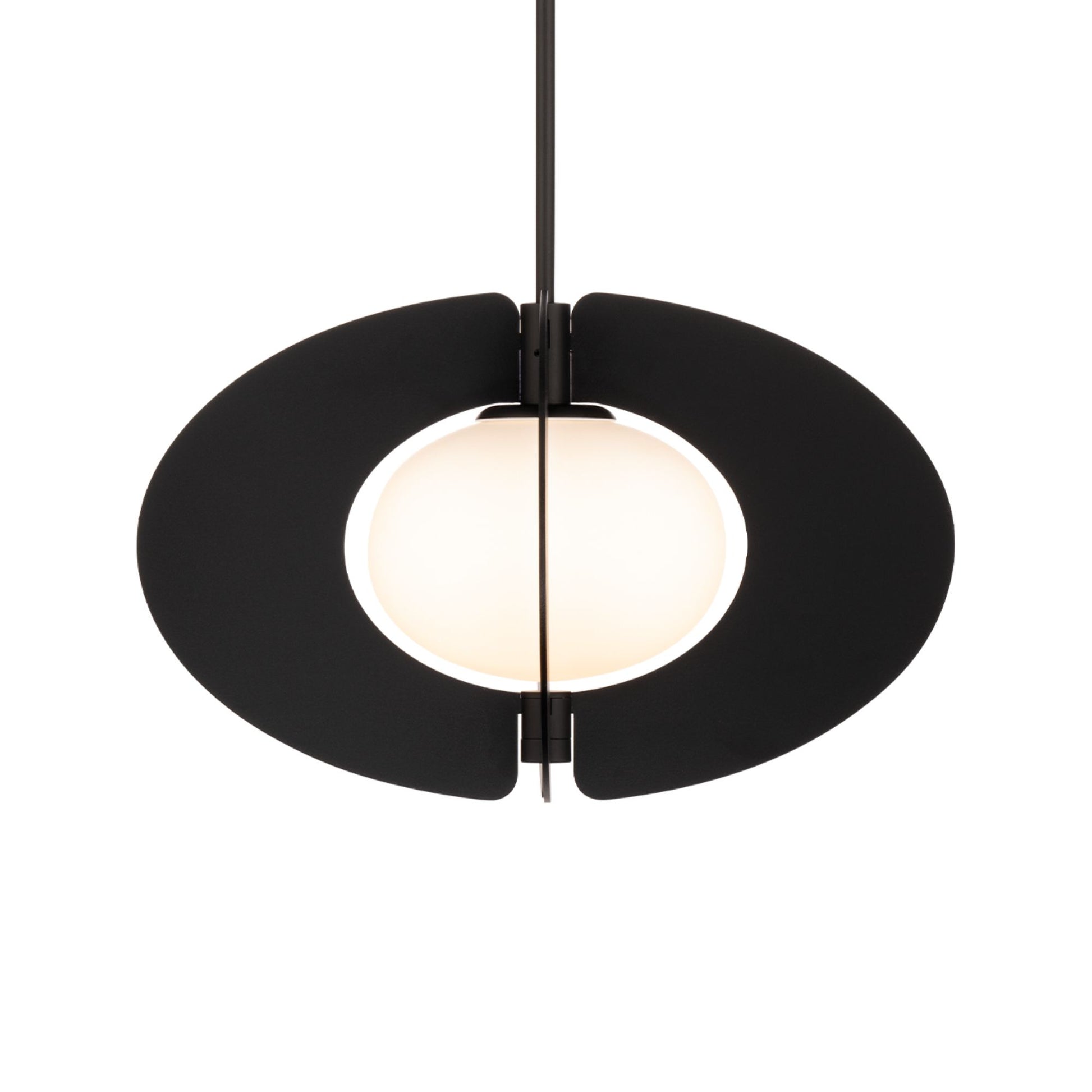 Echelon 16" LED Pendant, Black Finish - Bees Lighting