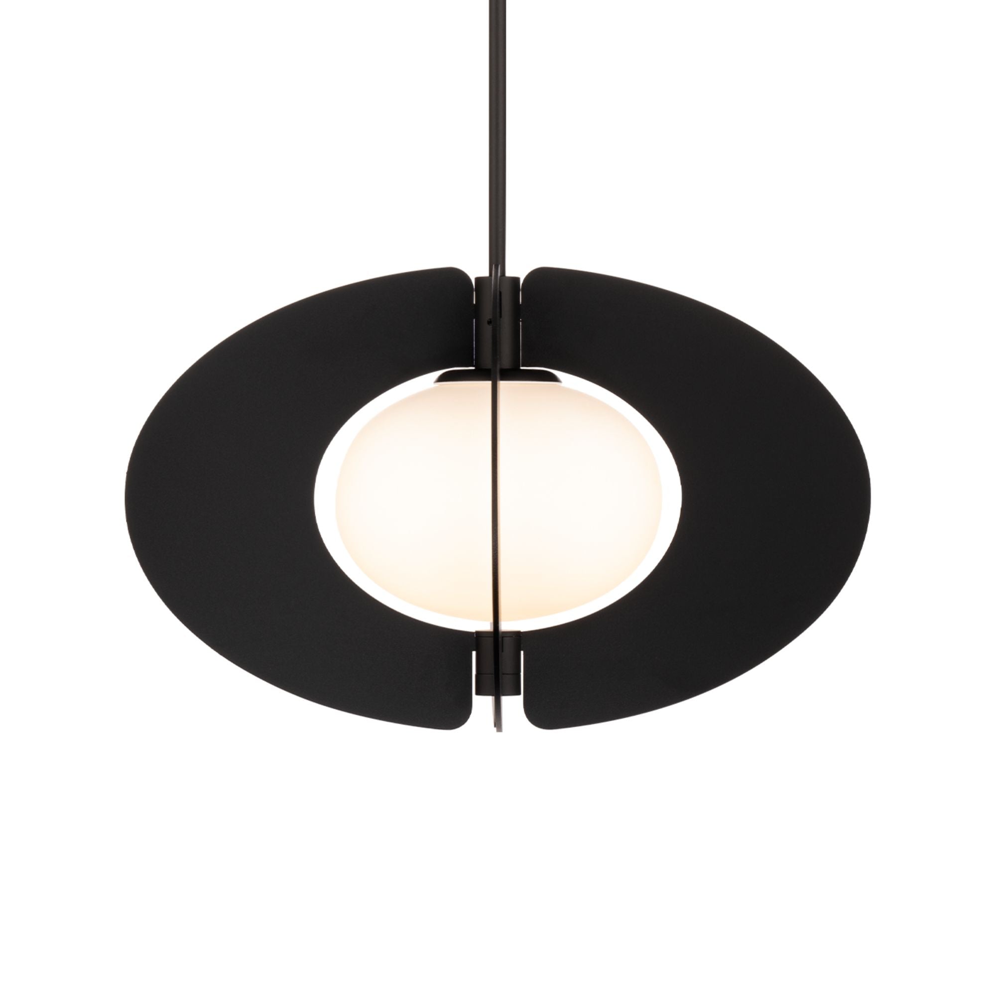Echelon 16" LED Pendant, Black Finish - Bees Lighting