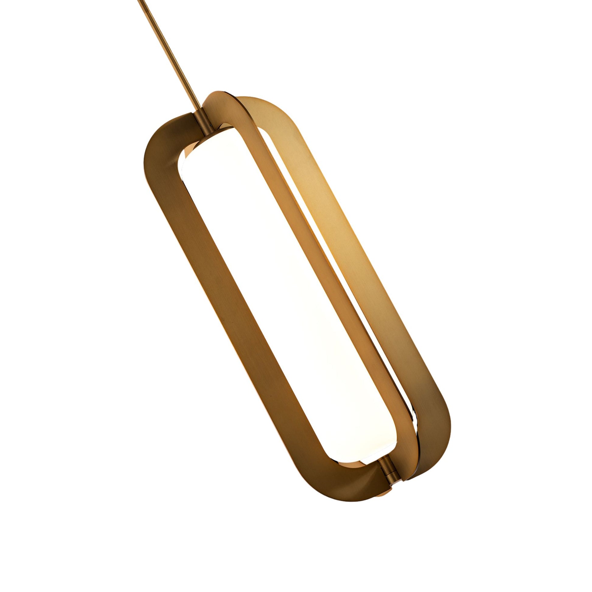 Echelon 22" LED Pendant, Aged Brass Finish - Bees Lighting