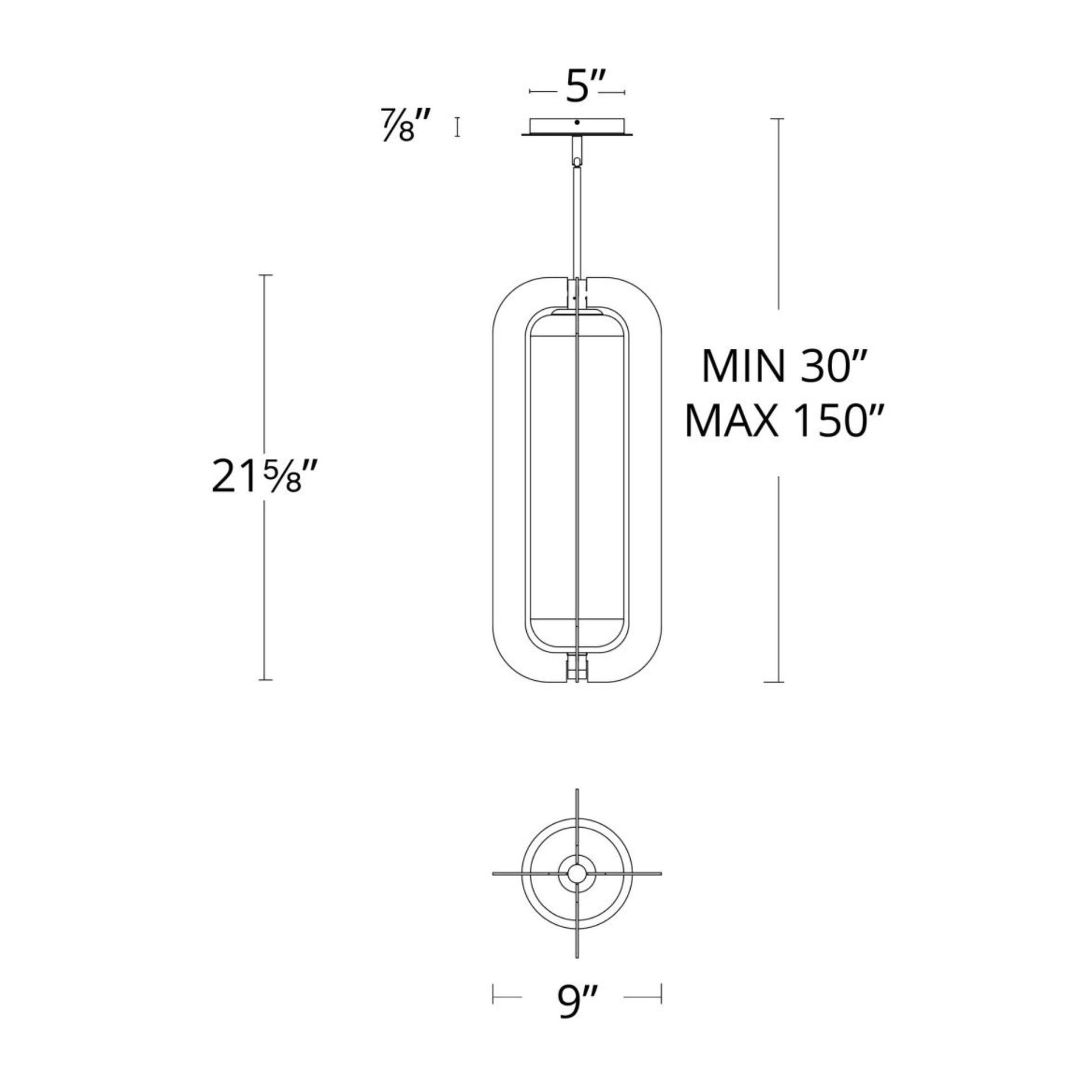 Echelon 22" LED Pendant, Black Finish - Bees Lighting
