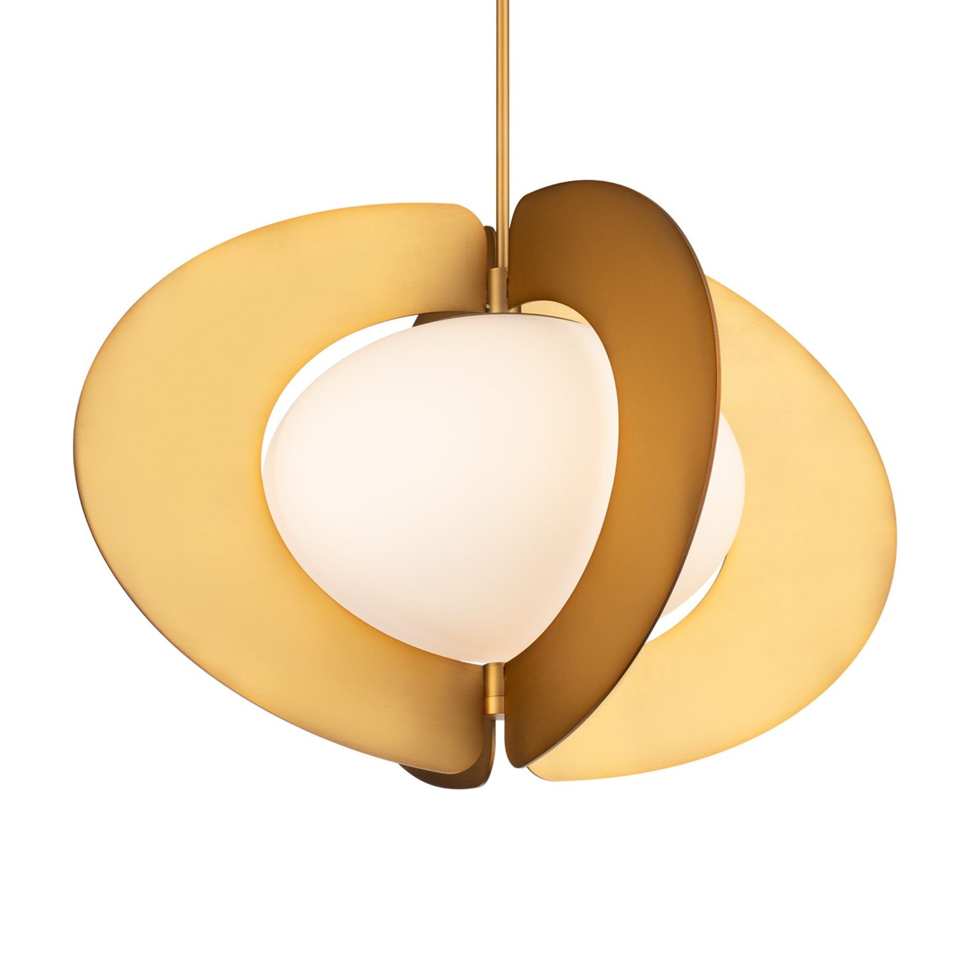 Echelon 24" LED Pendant, Aged Brass Finish - Bees Lighting