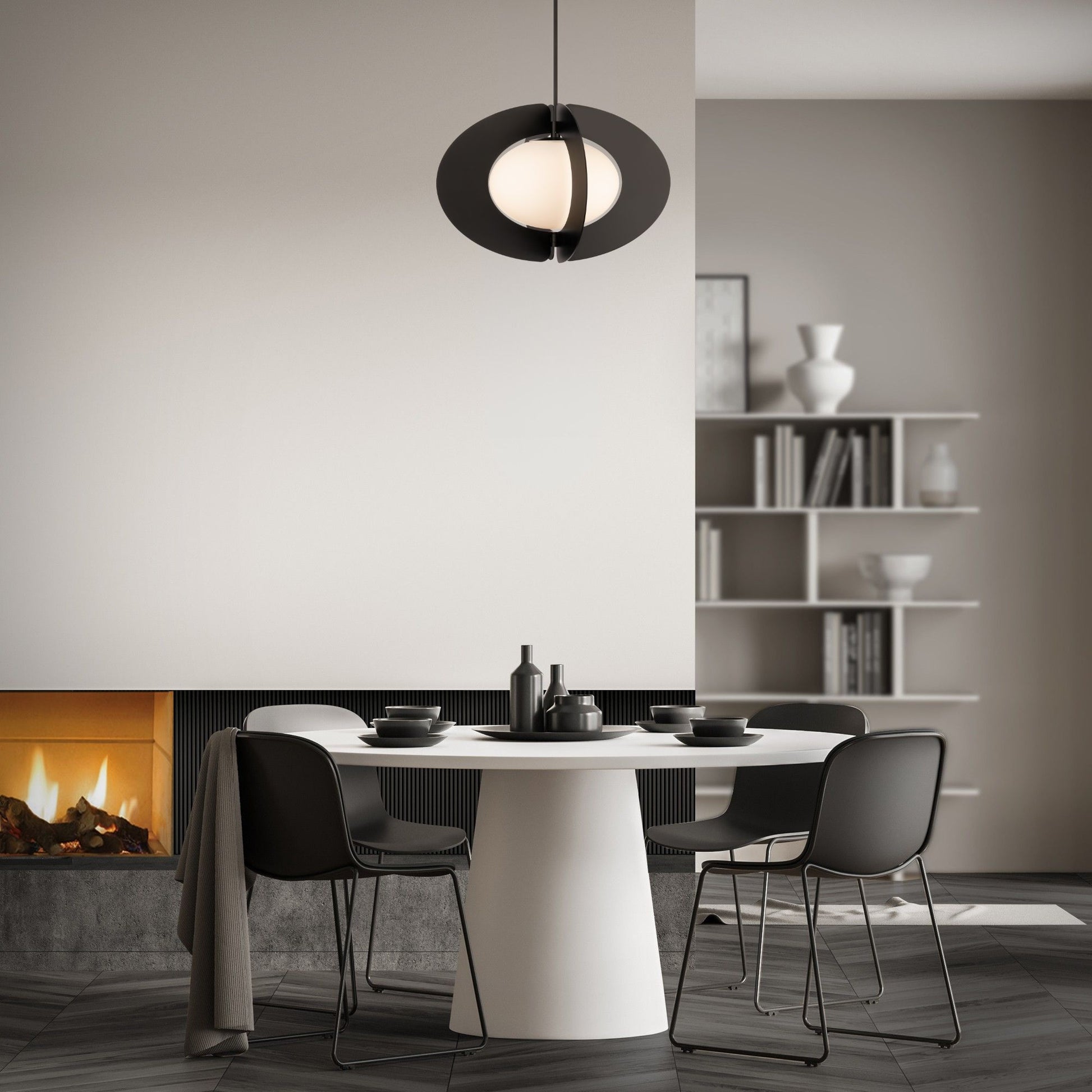 Echelon 24" LED Pendant, Black Finish - Bees Lighting