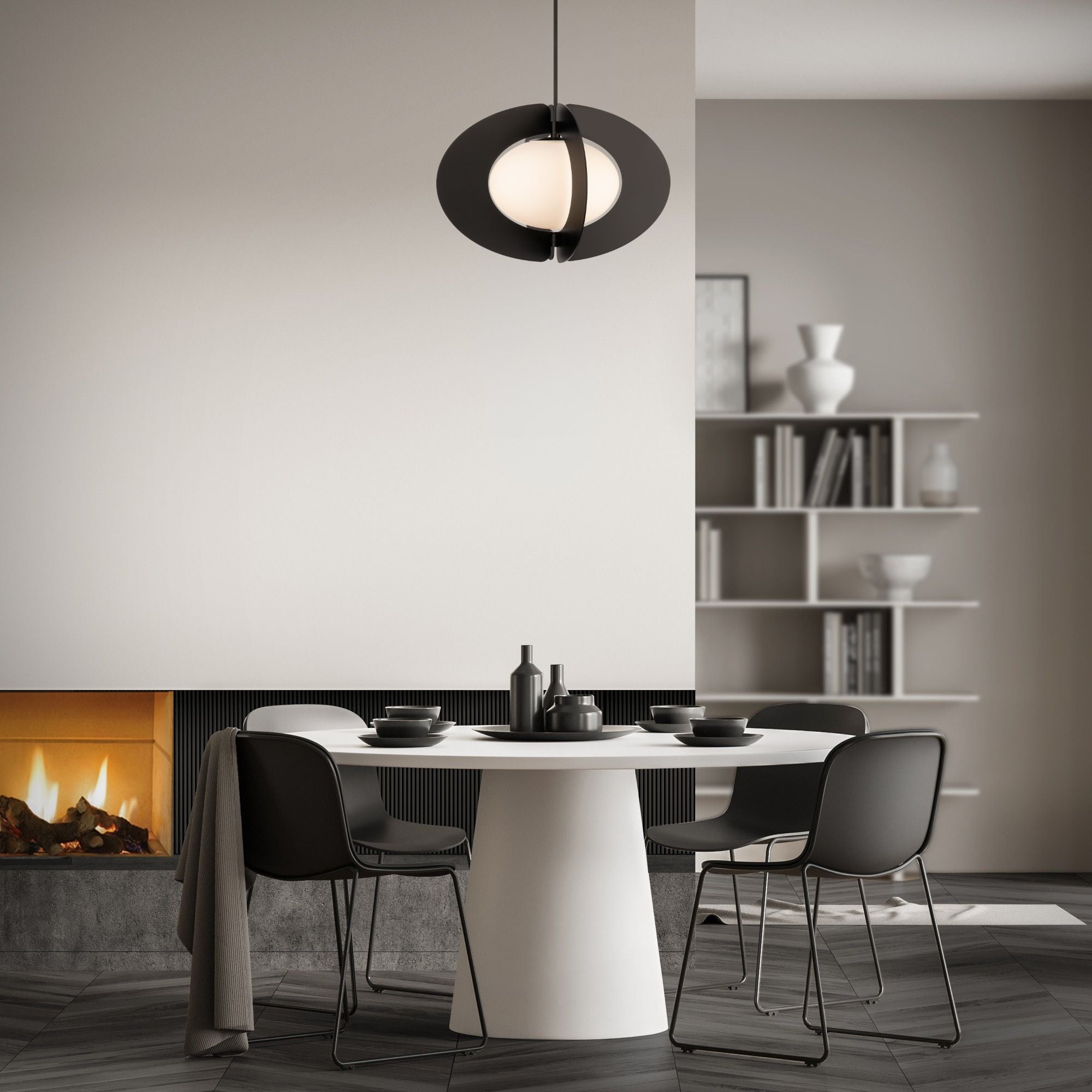 Echelon 24" LED Pendant, Black Finish - Bees Lighting