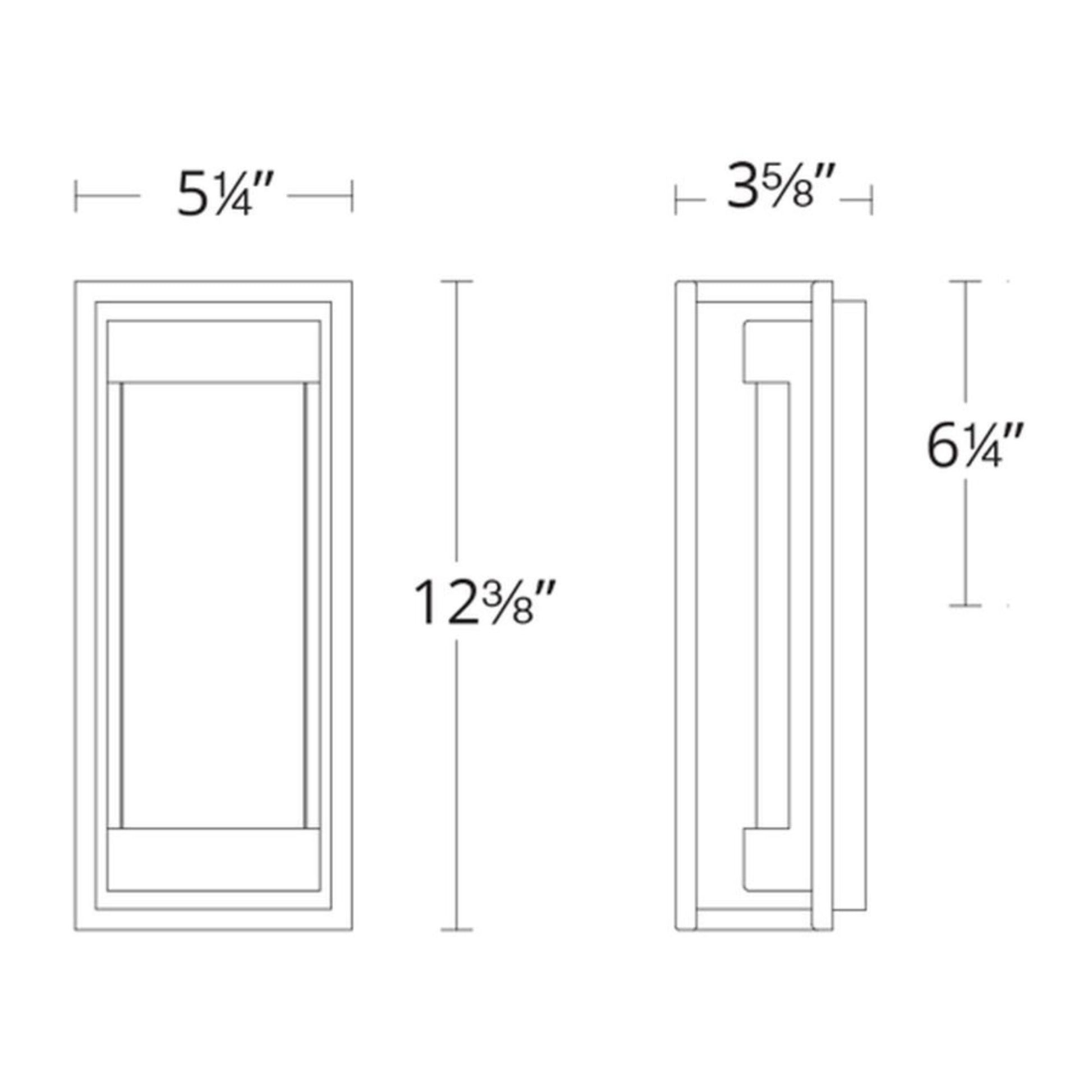 Elyse 12" LED Outdoor Wall Sconce, Black Finish - Bees Lighting