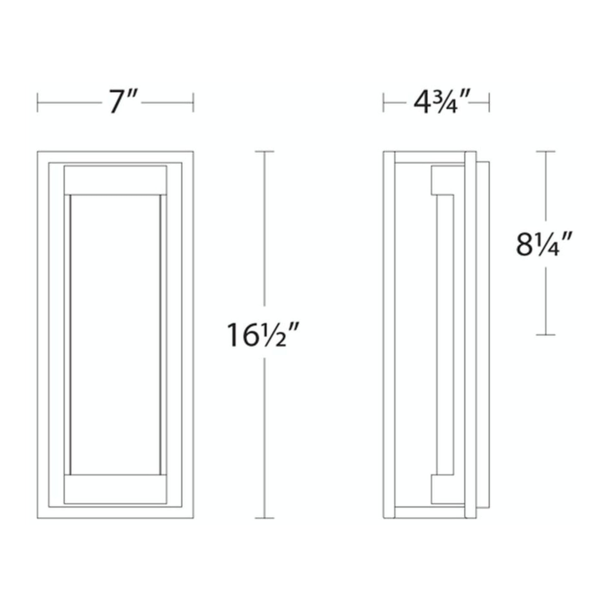 Elyse 17" LED Outdoor Wall Sconce, Black Finish - Bees Lighting
