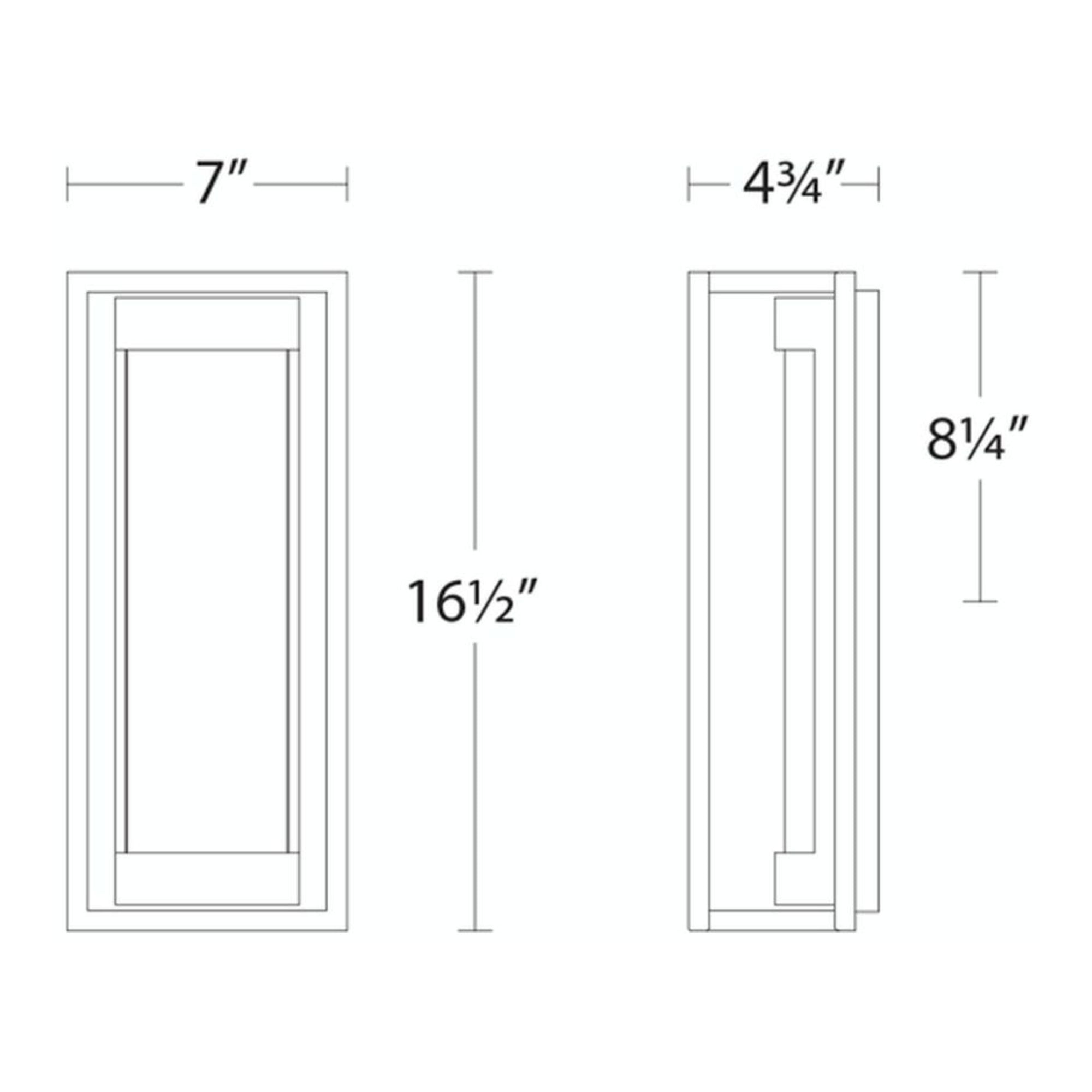 Elyse 17" LED Outdoor Wall Sconce, Black Finish - Bees Lighting