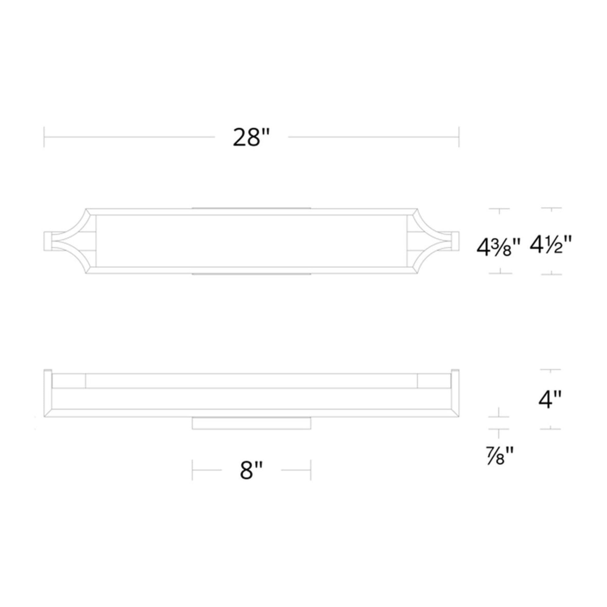 Emblem 28" LED Vanity Light, Aged Brass Finish - Bees Lighting