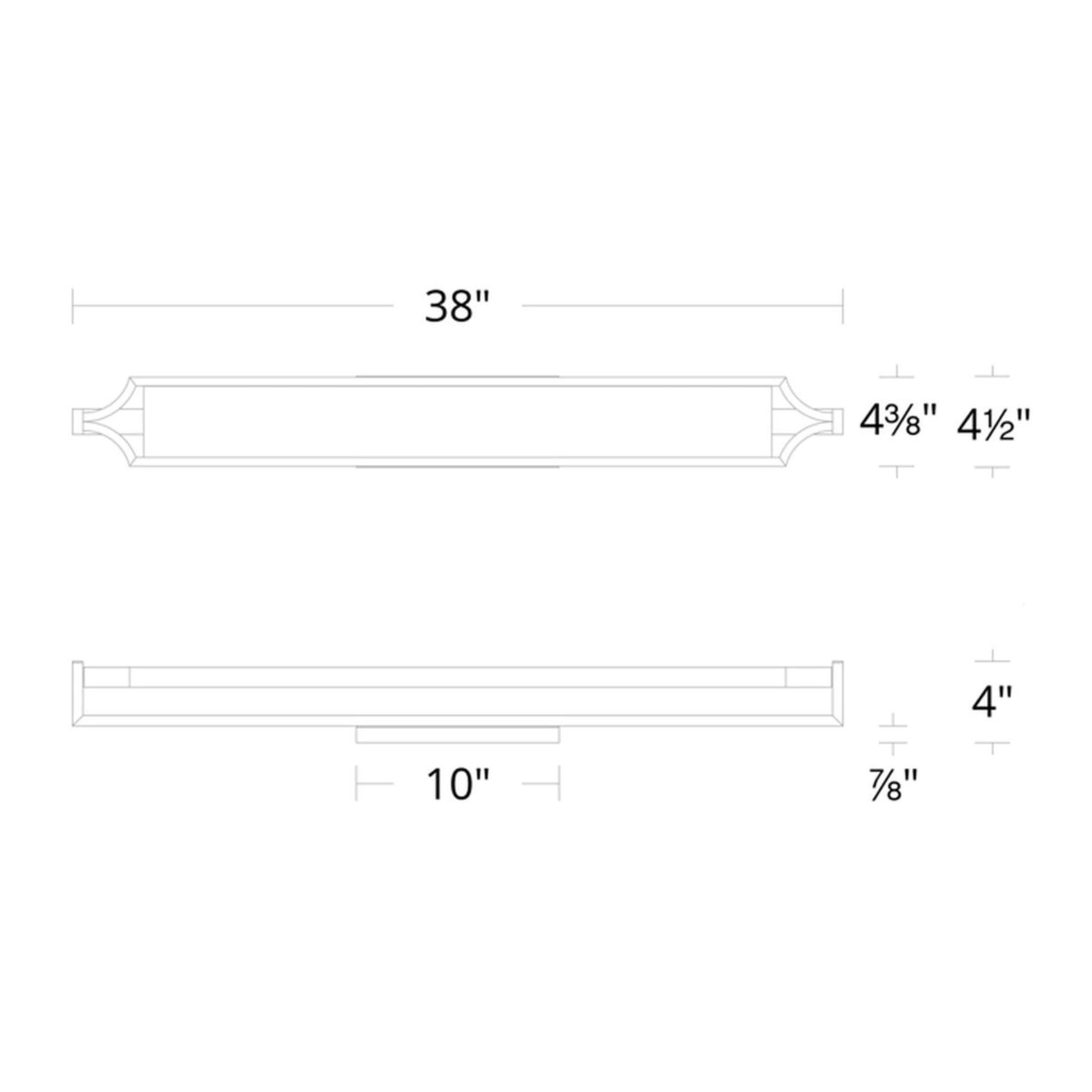 Emblem 38" LED Vanity Light, Brushed Nickel Finish - Bees Lighting