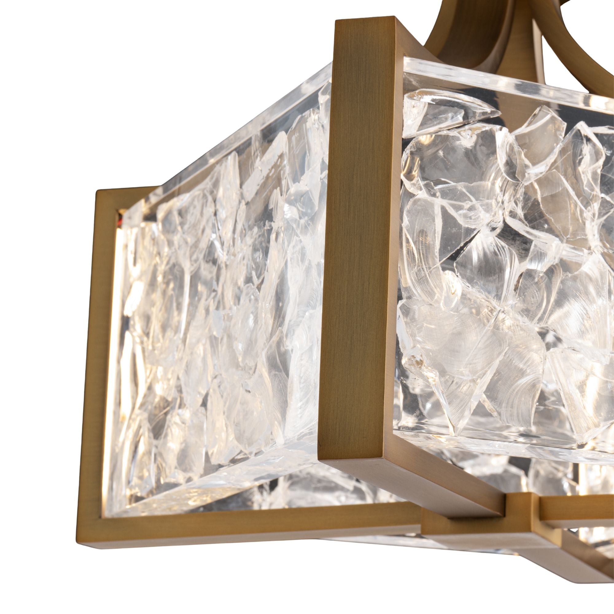 Emblem 12" LED Flush Mount, Aged Brass Finish