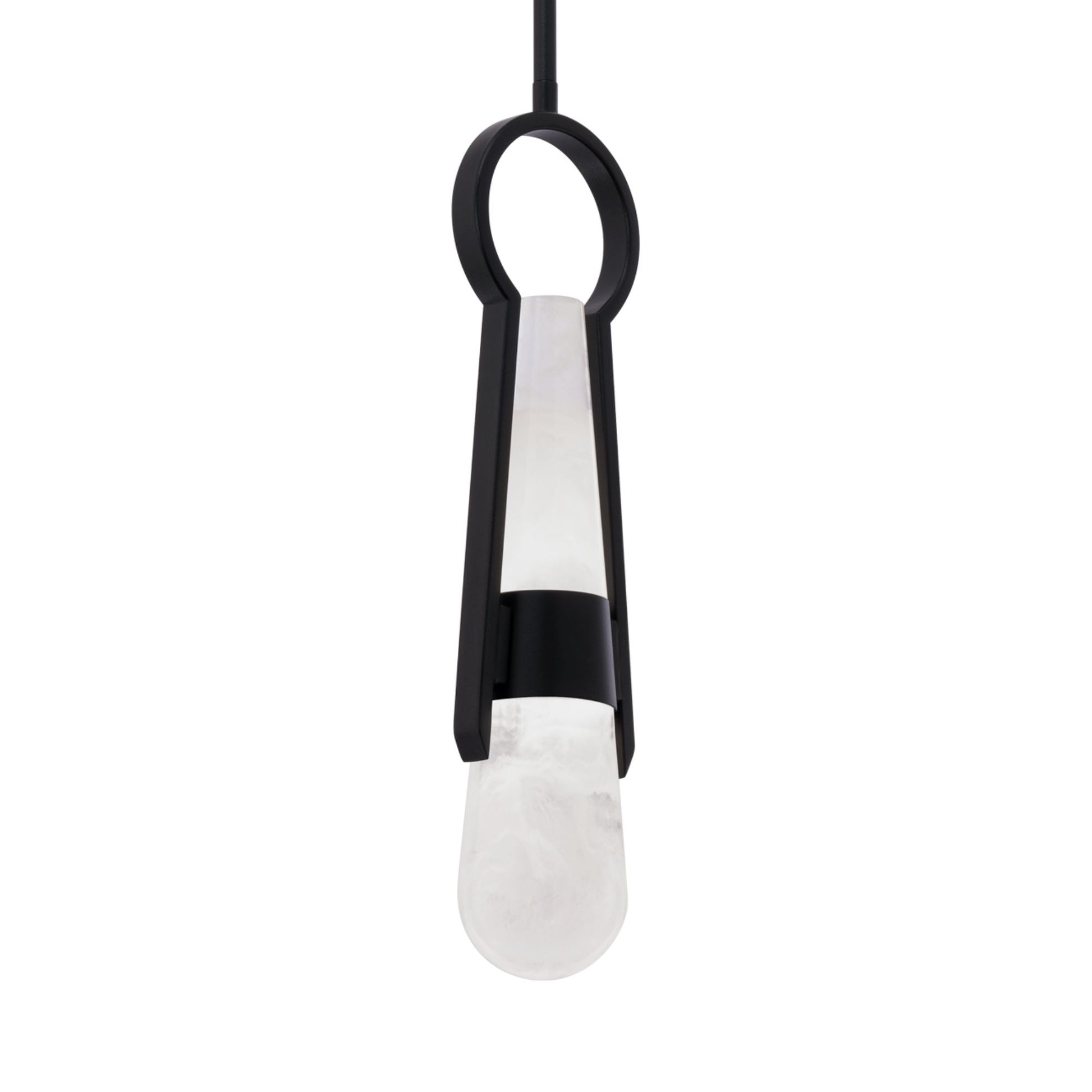 Ezra 18" LED Mini Pendant, Black Finish - Bees Lighting
