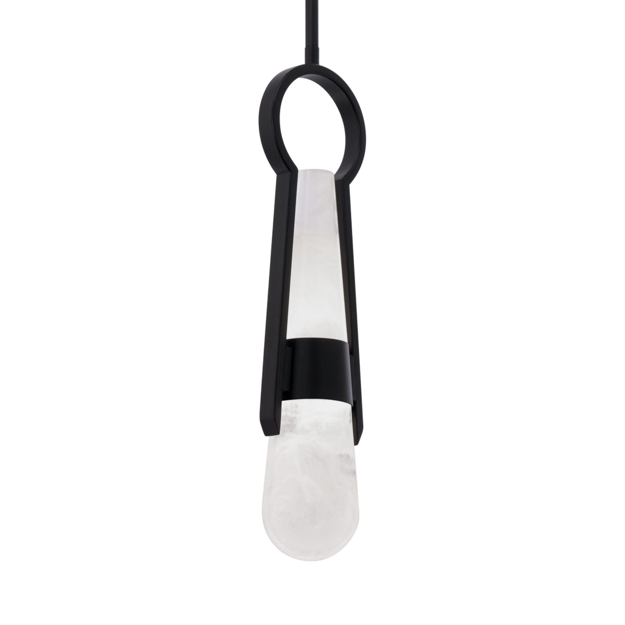 Ezra 18" LED Mini Pendant, Black Finish - Bees Lighting