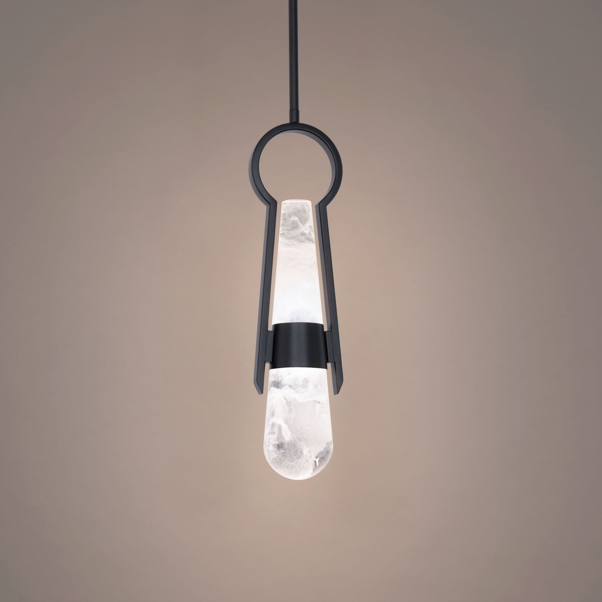 Ezra 18" LED Mini Pendant, Black Finish - Bees Lighting