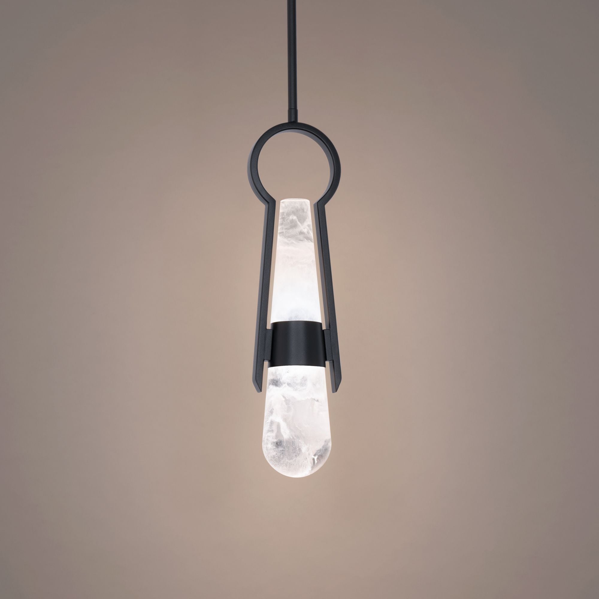 Ezra 18" LED Mini Pendant, Black Finish - Bees Lighting