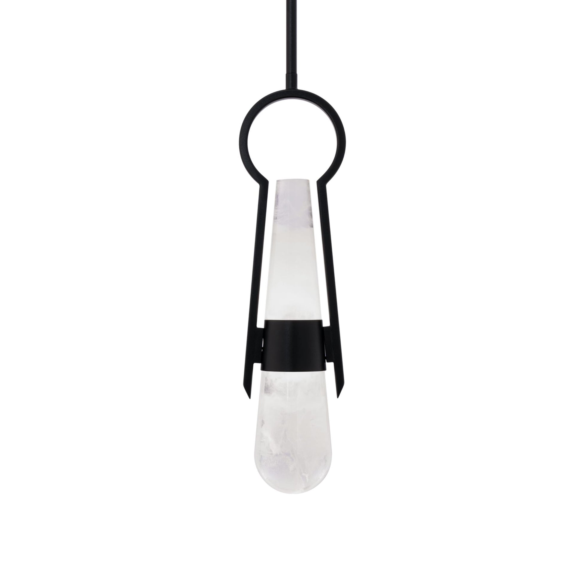 Ezra 18" LED Mini Pendant, Black Finish - Bees Lighting