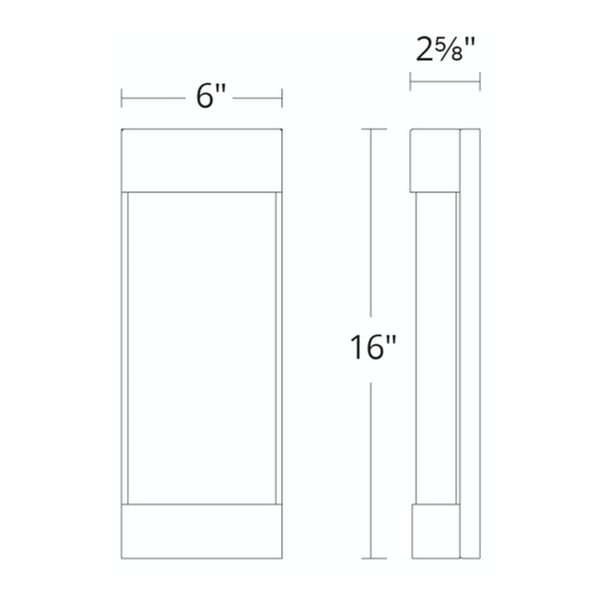 Fathom 16" LED Outdoor Wall Sconce, Black Finish - Bees Lighting