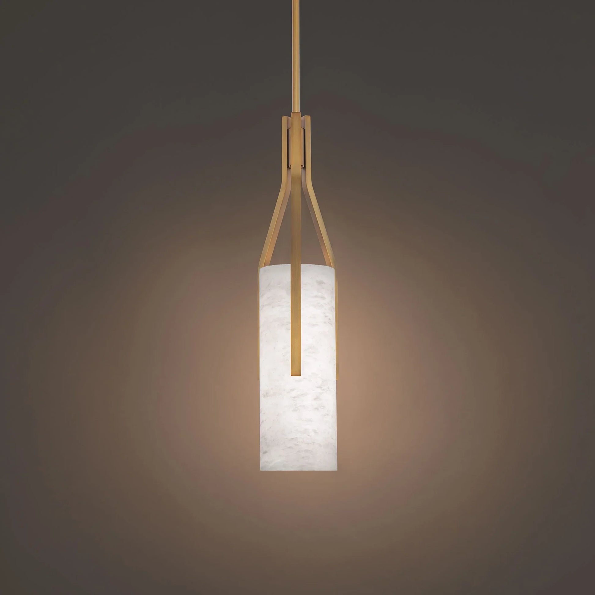 Firenze 22" LED Mini Pendant, Aged Brass Finish - Bees Lighting