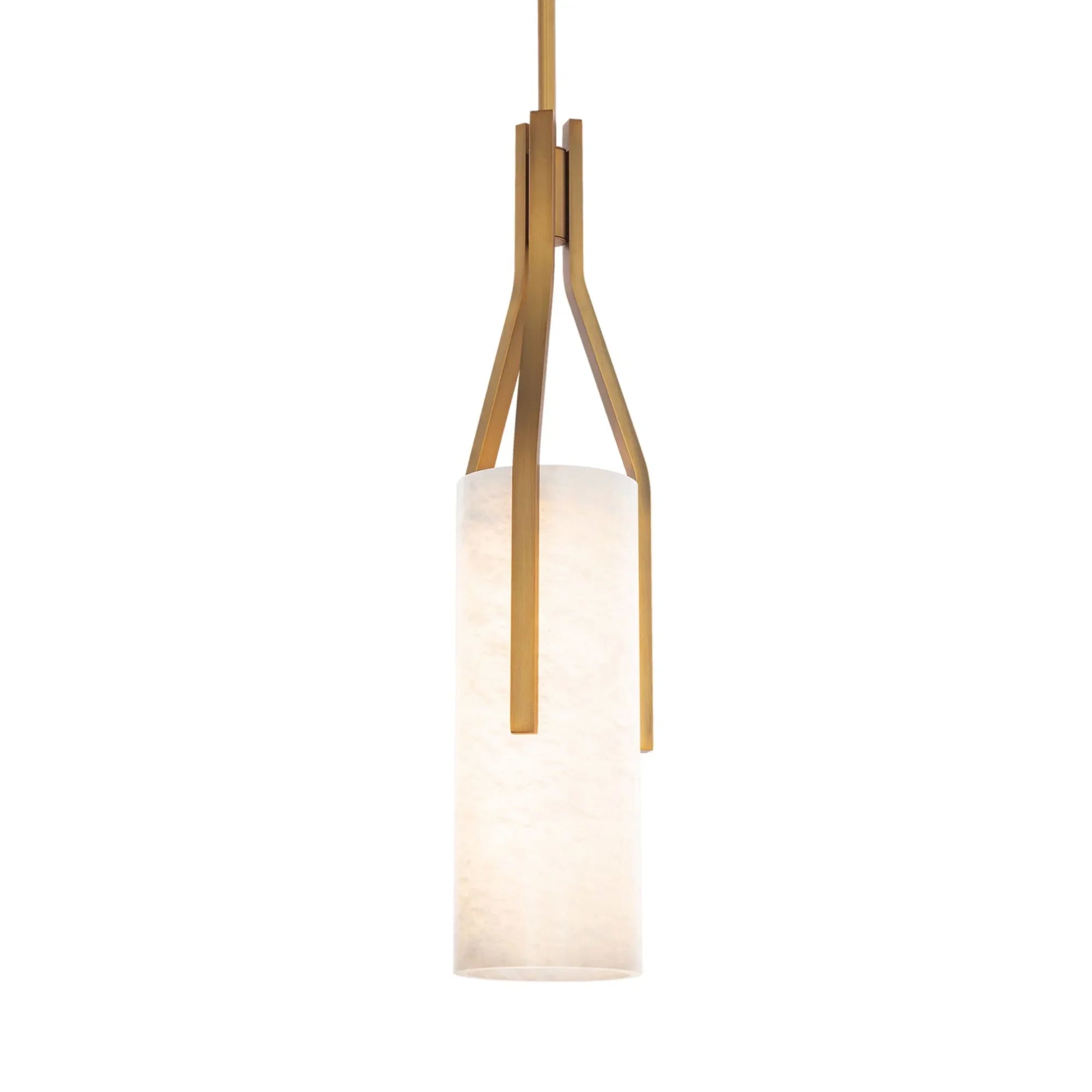 Firenze 22" LED Mini Pendant, Aged Brass Finish - Bees Lighting