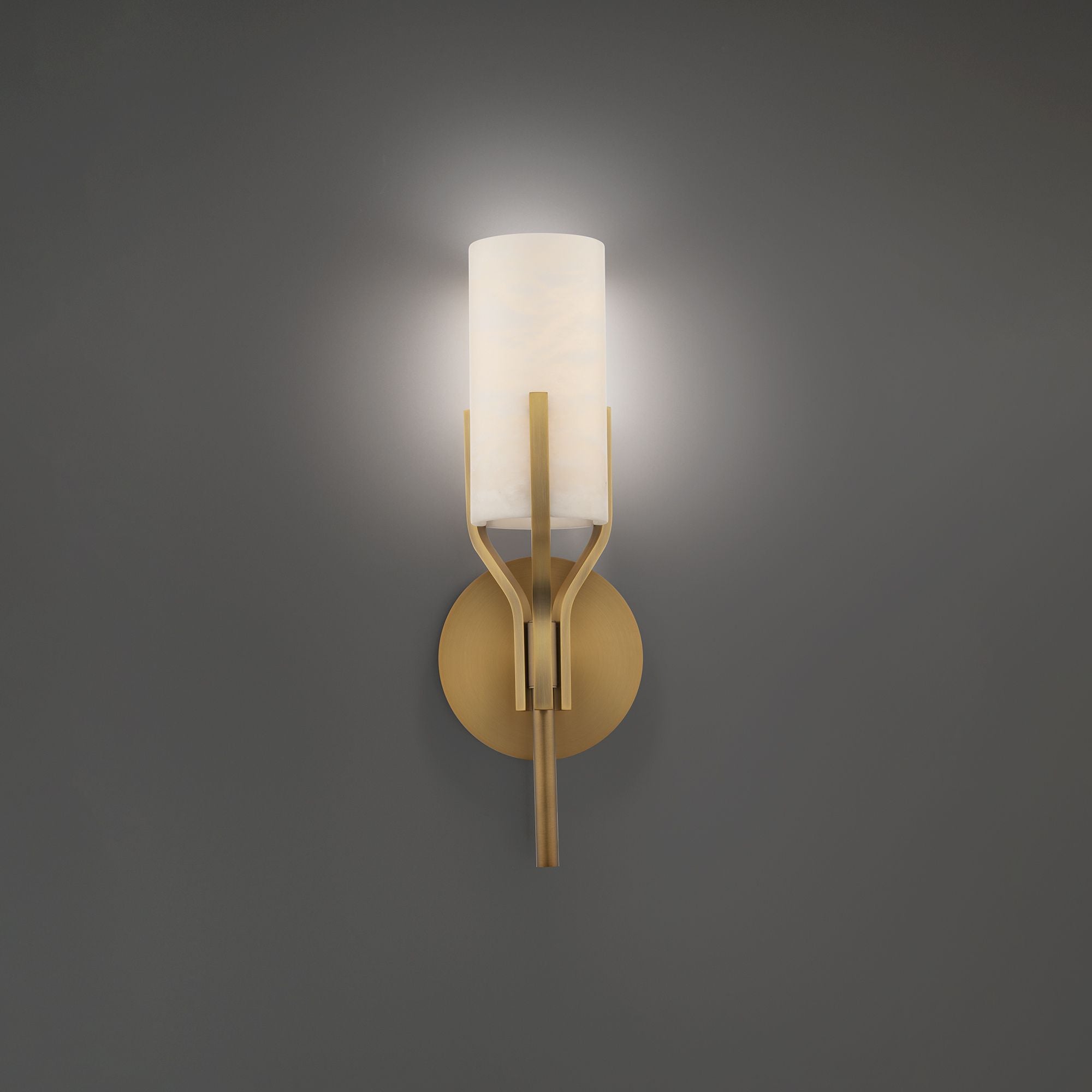 Firenze 21" LED Wall Sconce, Aged Brass Finish