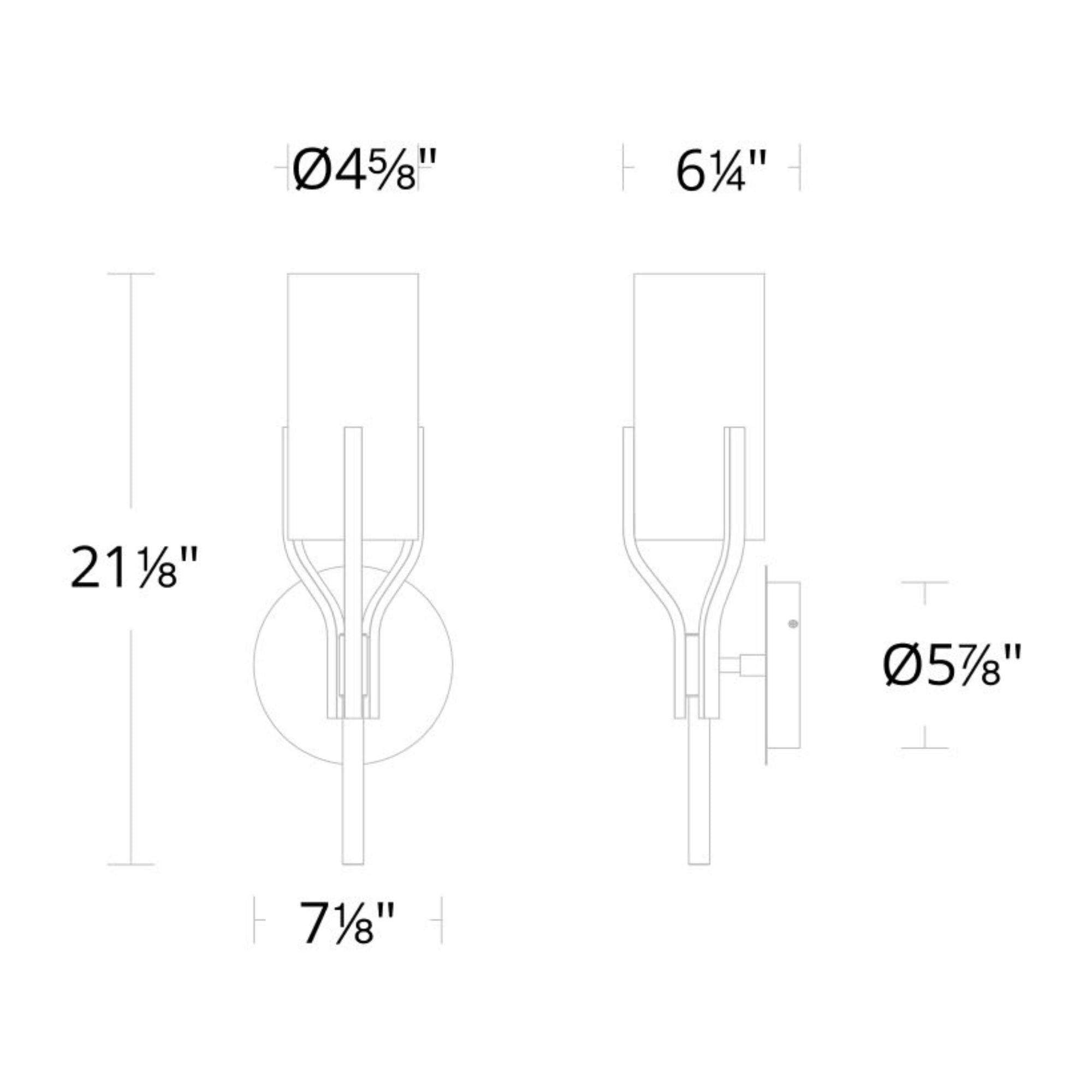 Firenze 21" LED Wall Sconce, Aged Brass Finish