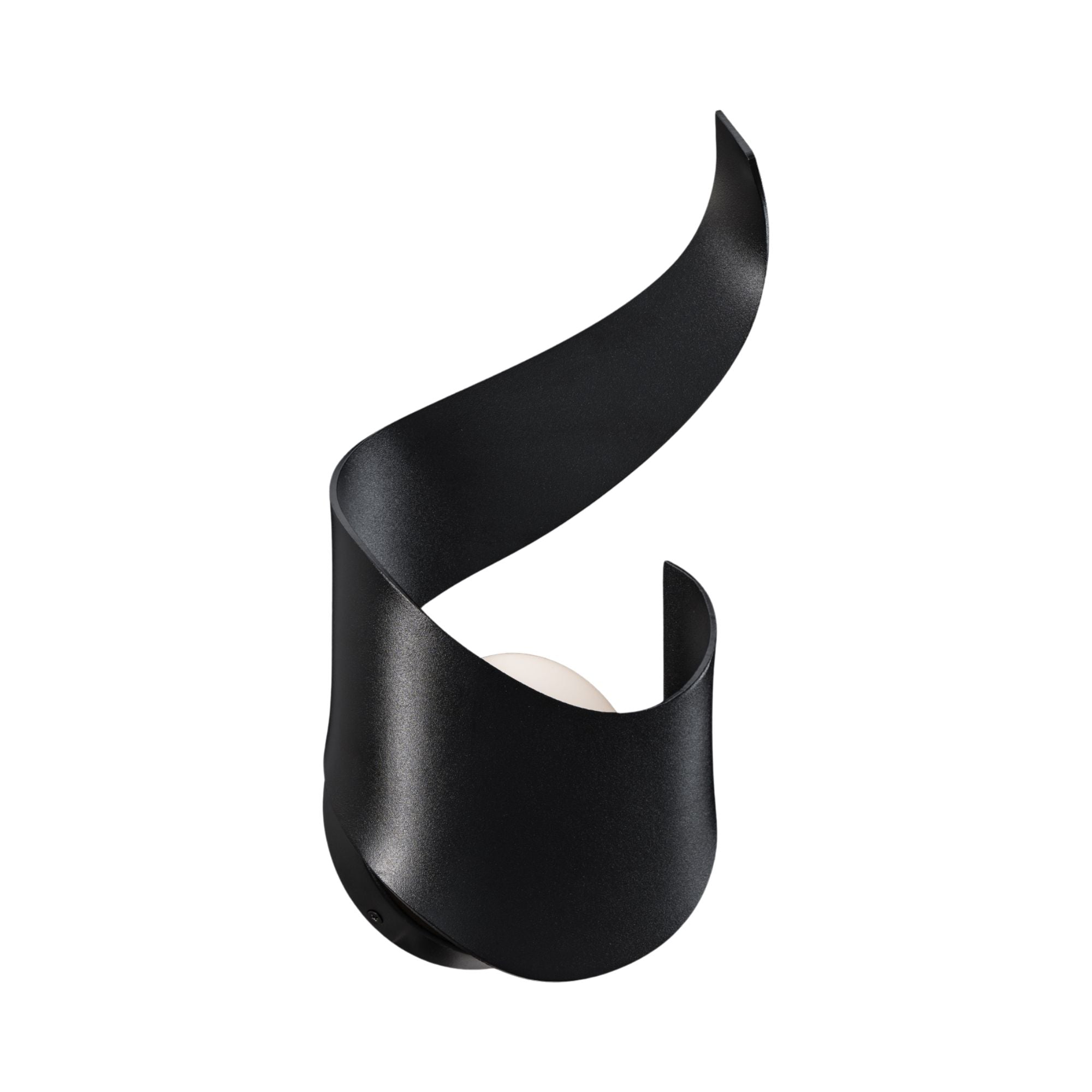 Flamme 16" LED Outdoor Wall Sconce, Black Finish