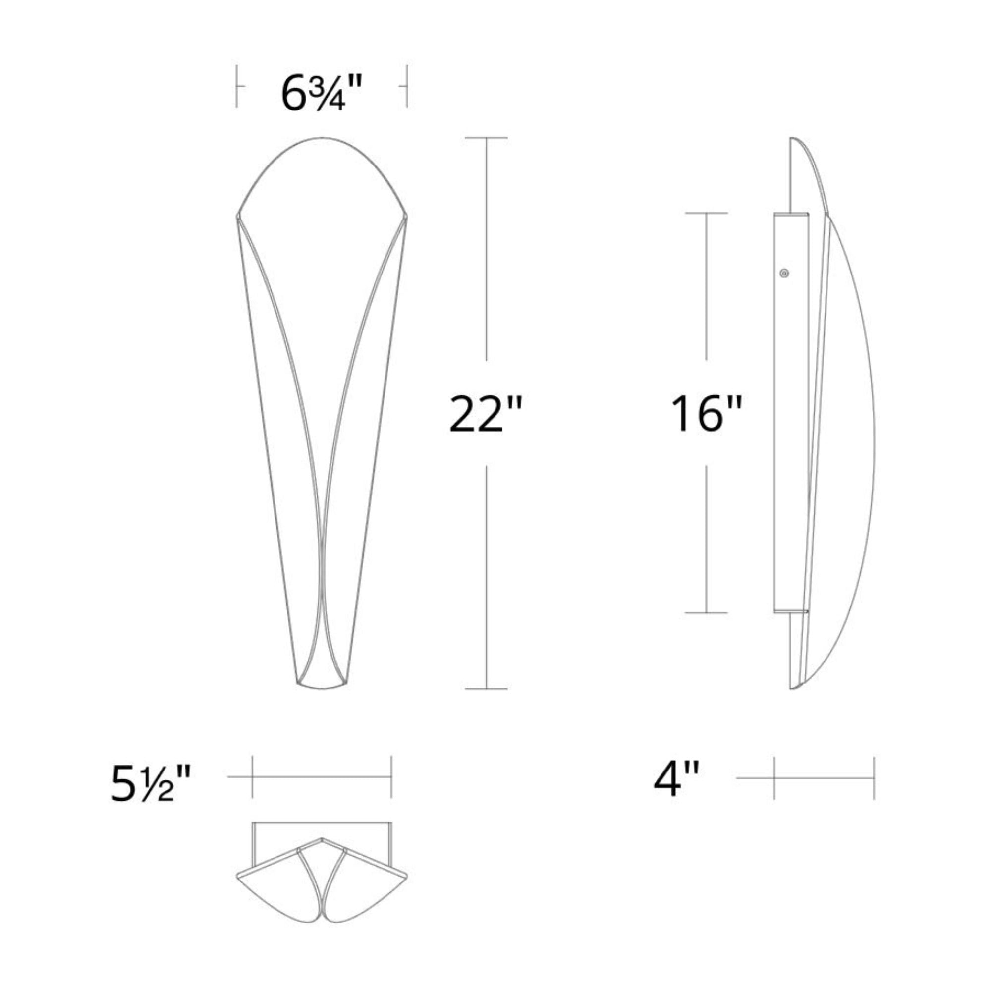 Fleur 22" LED Wall Sconce, Bronze & Gold Leaf Finish