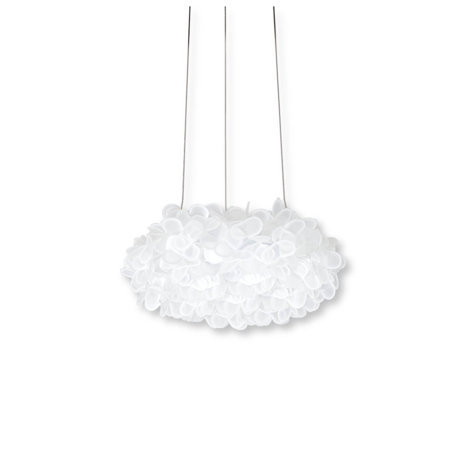 Fluffy LED Chandelier Nickel Finish