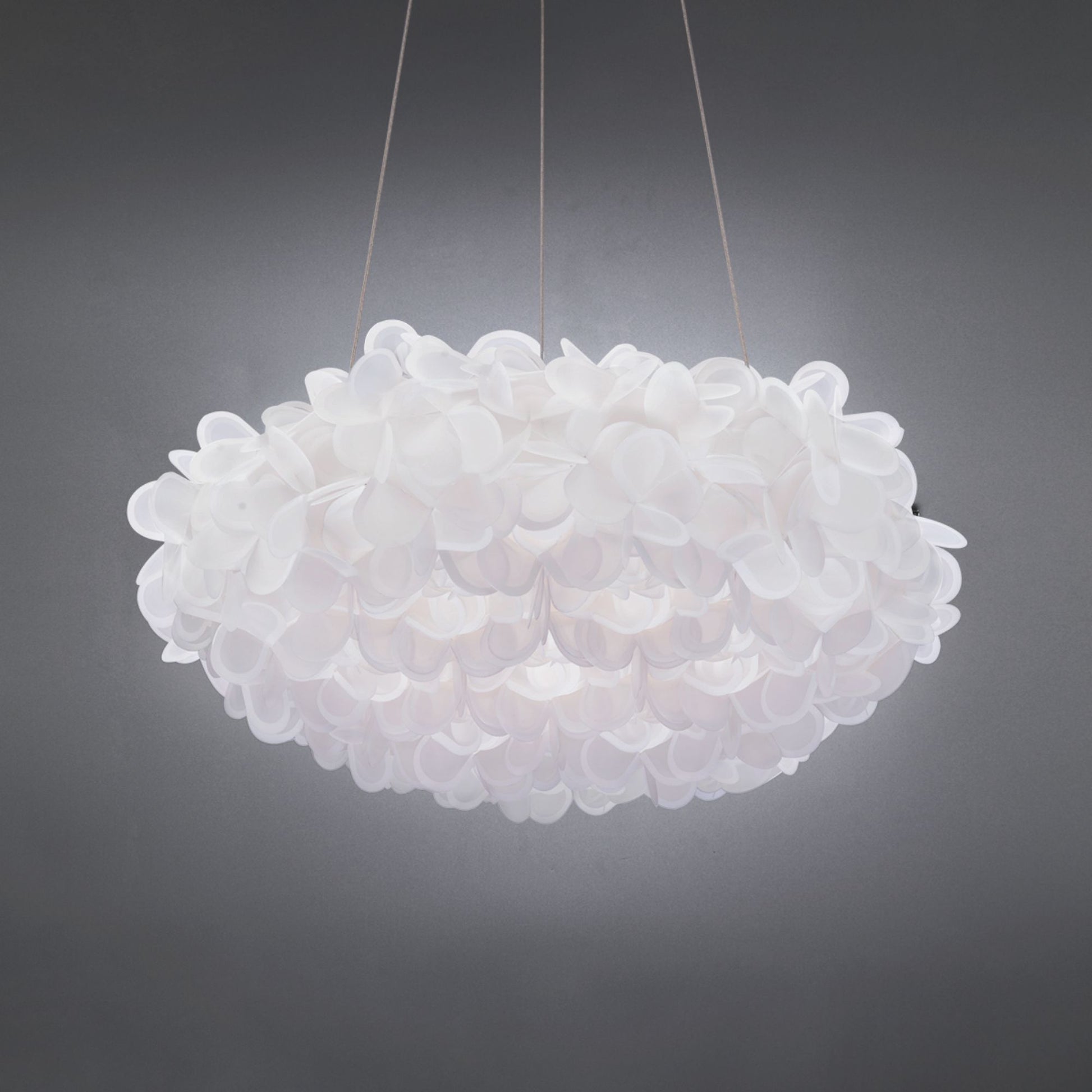 Fluffy 22" LED Pendant, Brushed Nickel Finish - Bees Lighting