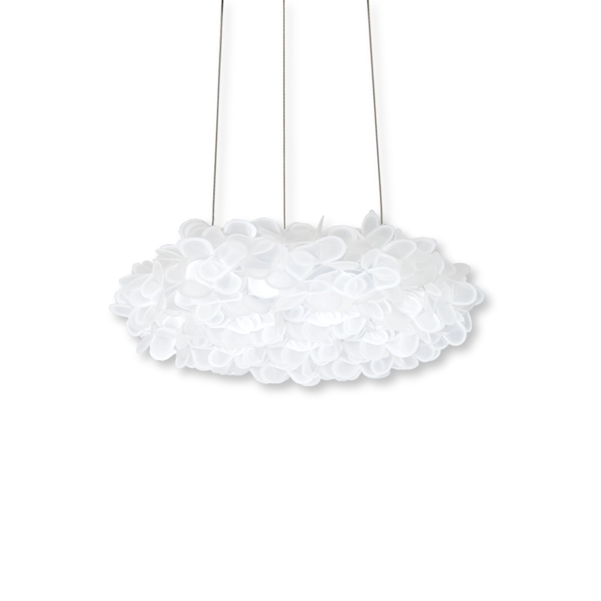 Fluffy LED Chandelier Nickel Finish