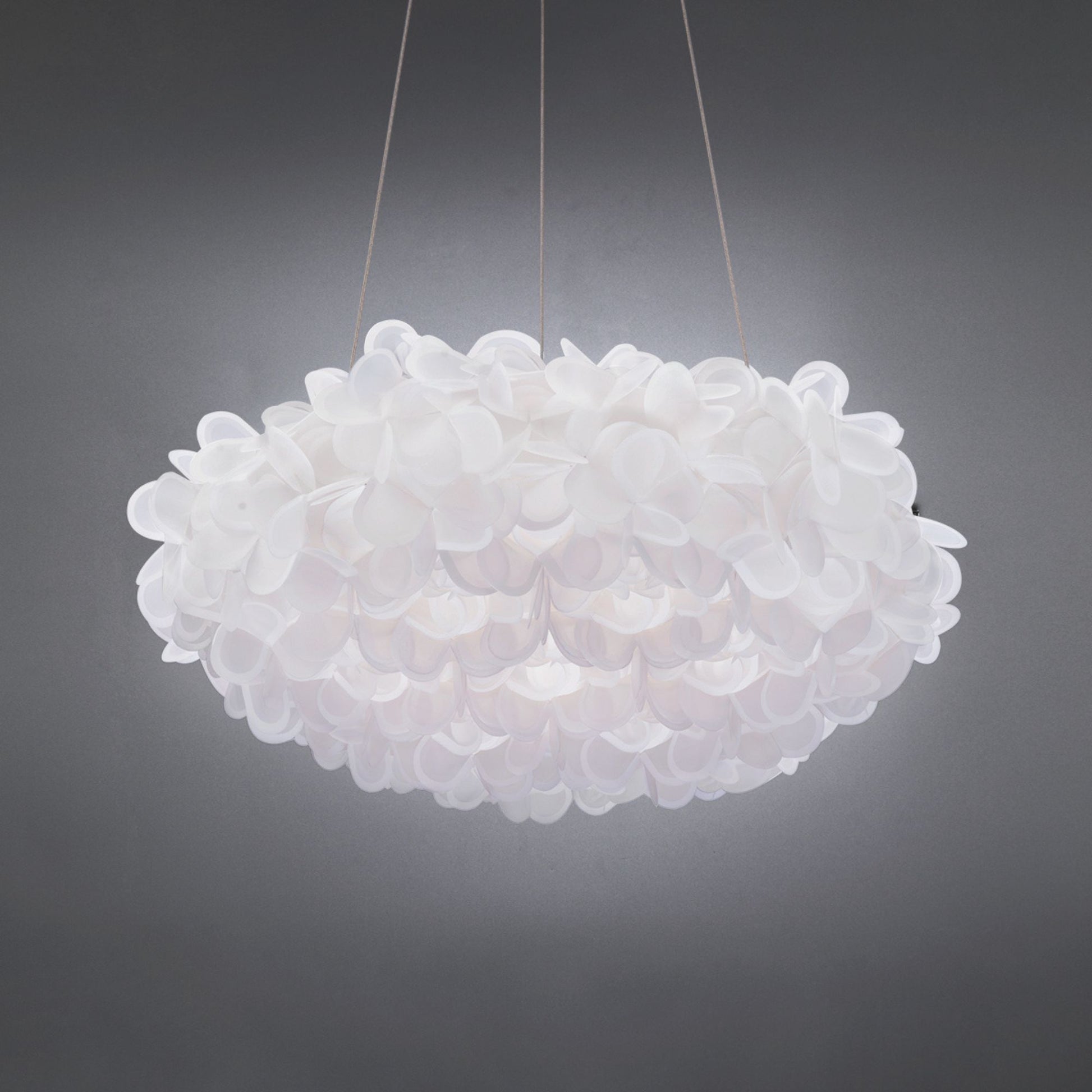 Fluffy 33" LED Pendant, Brushed Nickel Finish - Bees Lighting