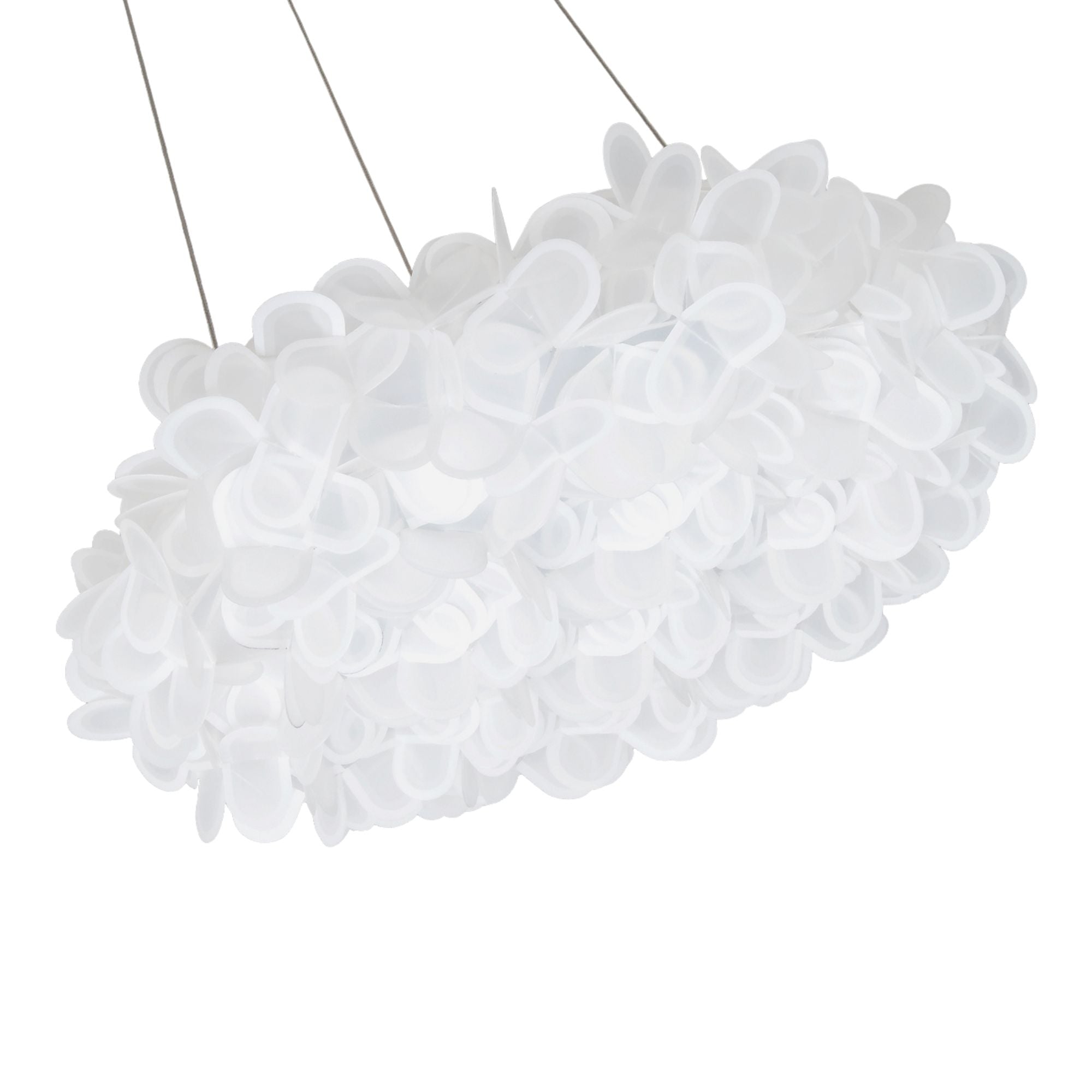 Fluffy 33" LED Pendant, Brushed Nickel Finish - Bees Lighting