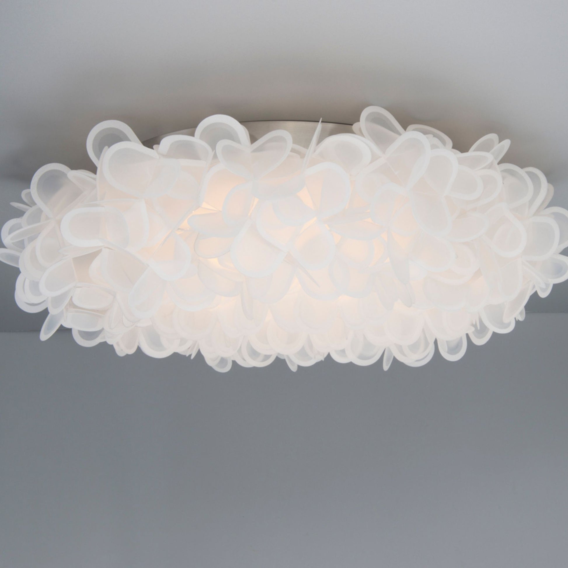 Fluffy 22" LED Flush Mount, Brushed Nickel Finish - Bees Lighting
