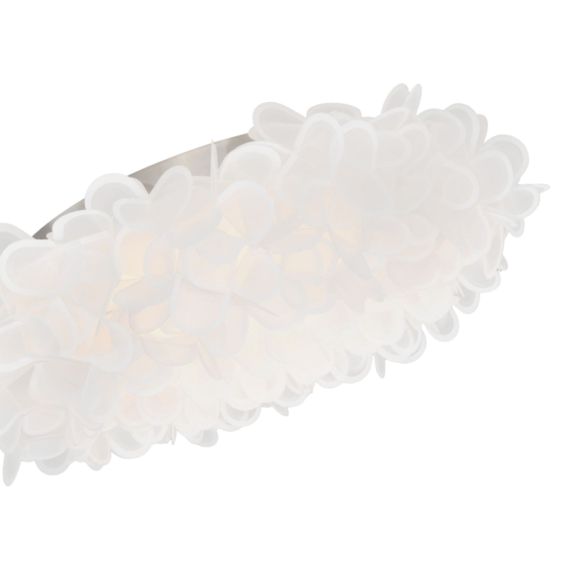 Fluffy 22" LED Flush Mount, Brushed Nickel Finish - Bees Lighting