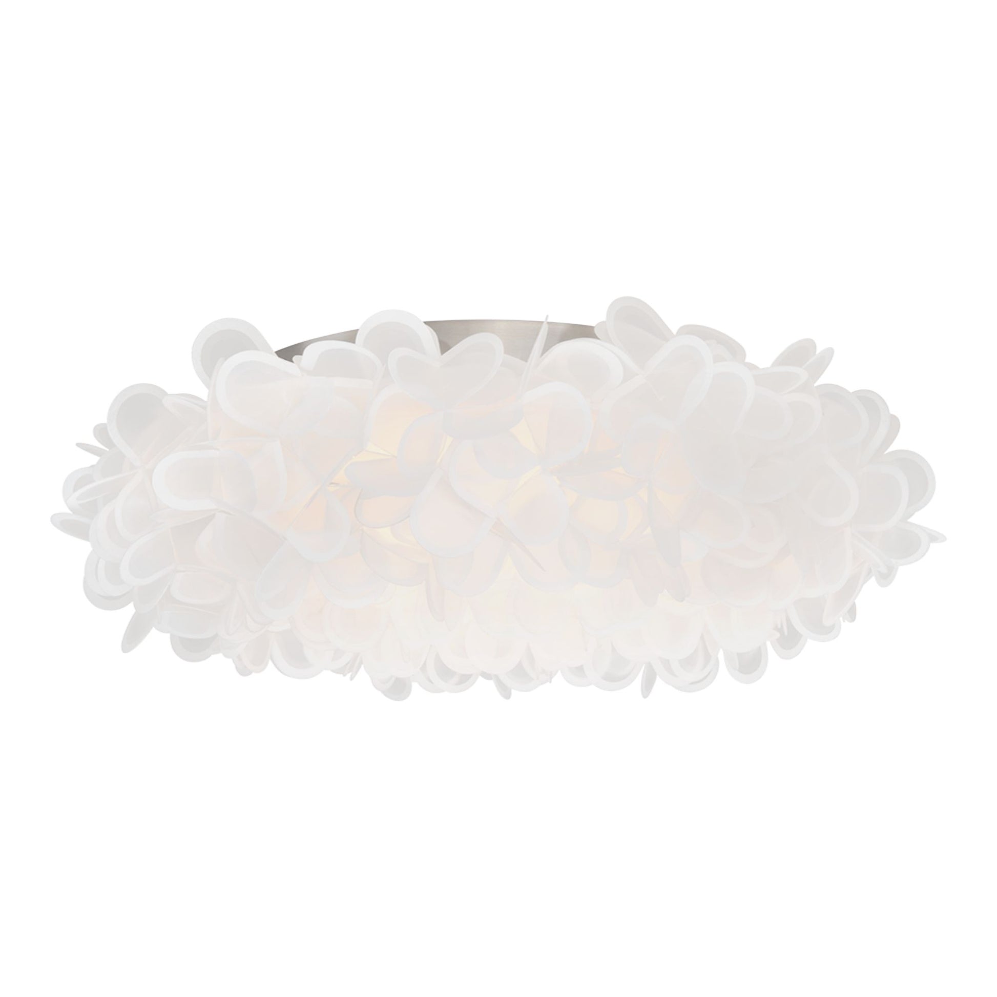 Fluffy LED Flush Mount Light Nickel Finish - Bees Lighting
