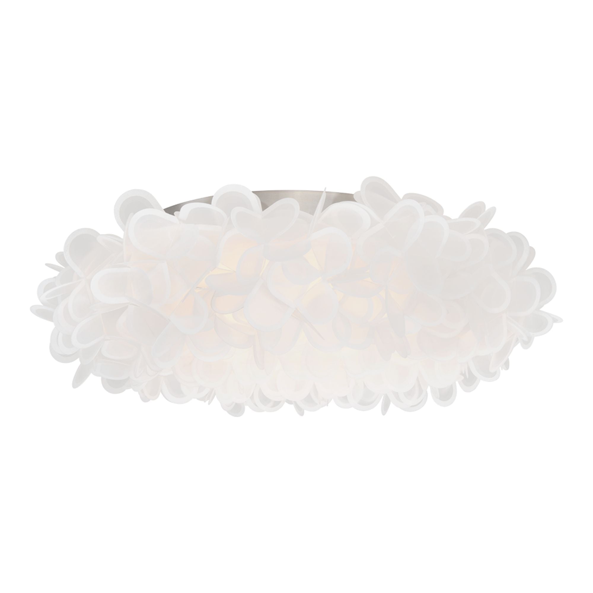 Fluffy LED Flush Mount Light Nickel Finish - Bees Lighting
