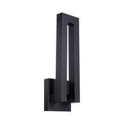 Forq 18" LED Outdoor Wall Sconce, Black Finish