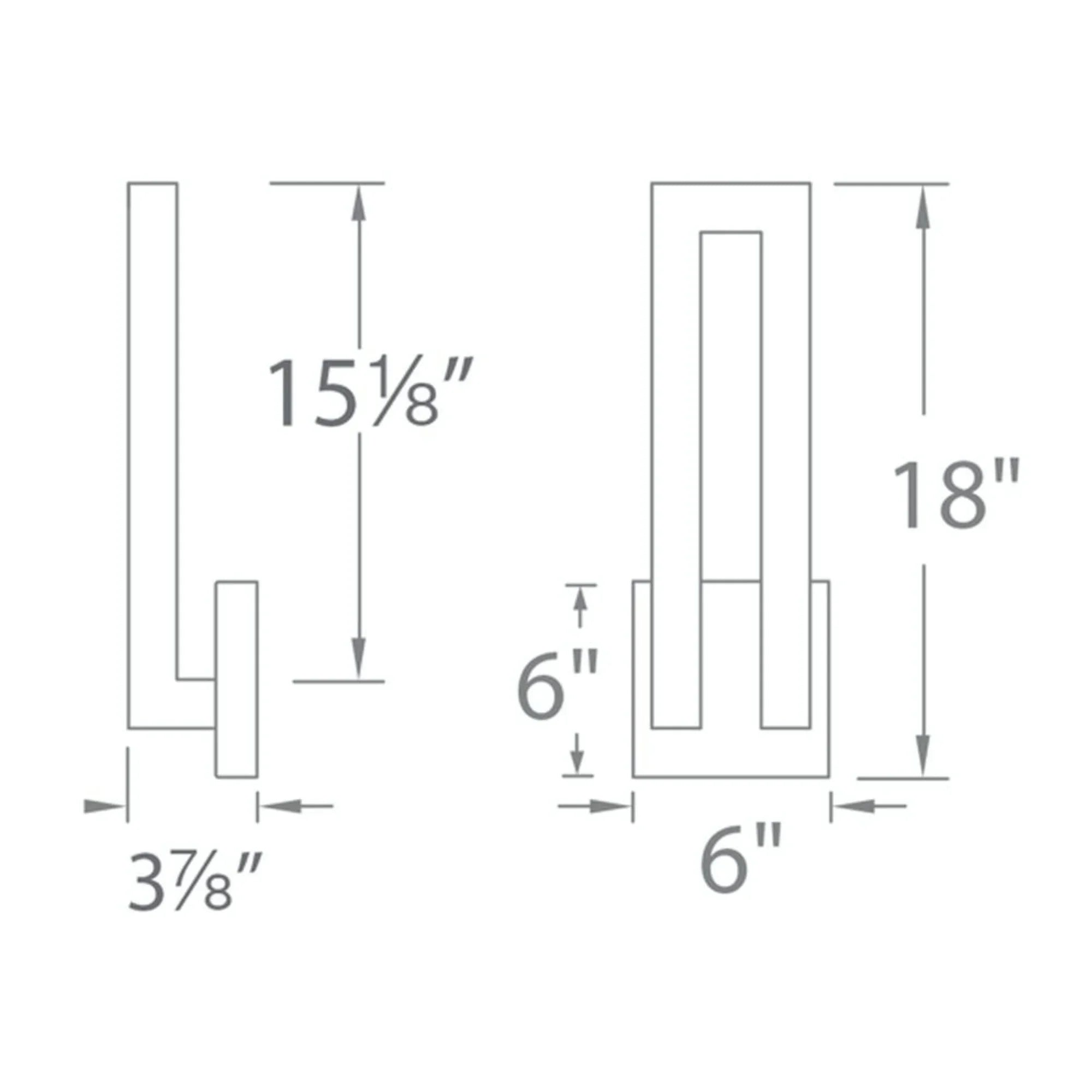 Forq 18" LED Outdoor Wall Sconce, Bronze Finish