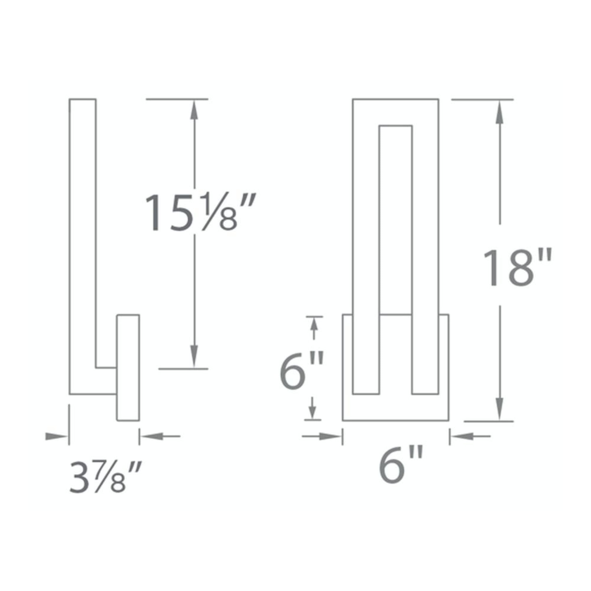 Forq 18" LED Outdoor Wall Sconce, Graphite Finish