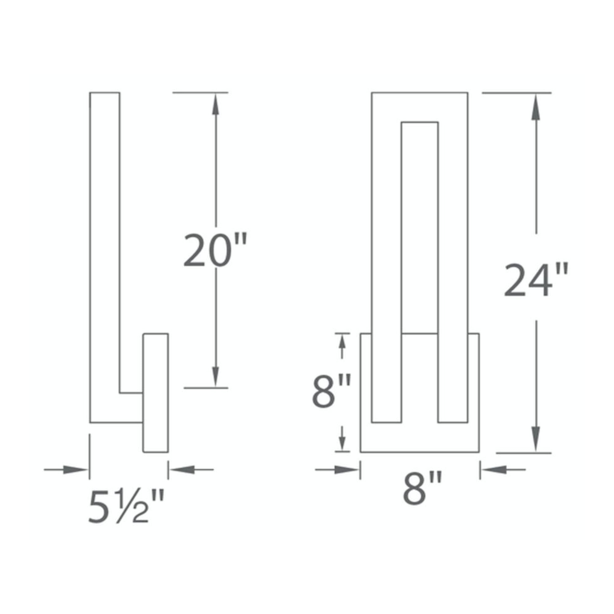 Forq 24" LED Outdoor Wall Sconce, Graphite Finish