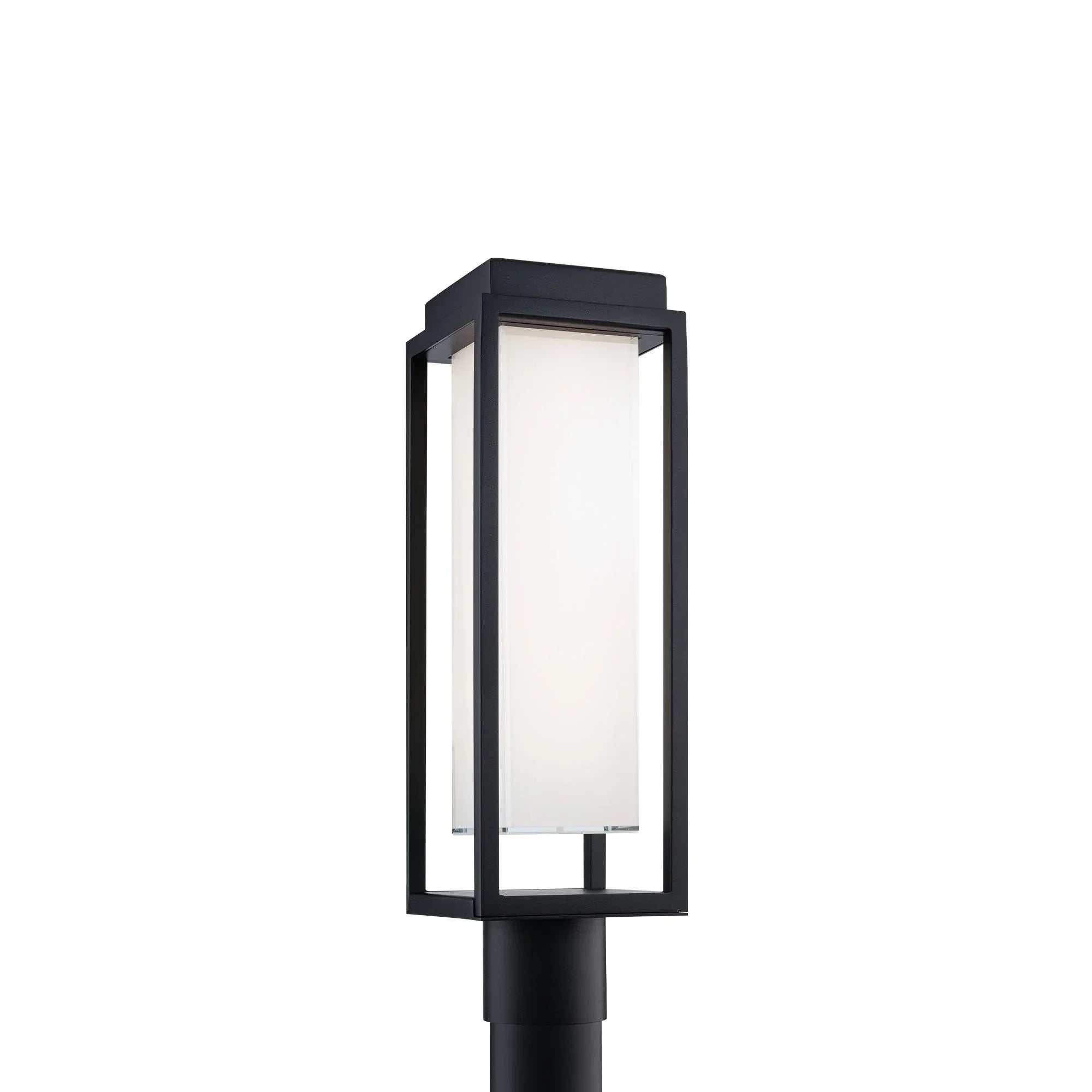 Framed 20" LED Outdoor Post Light, Bronze Finish