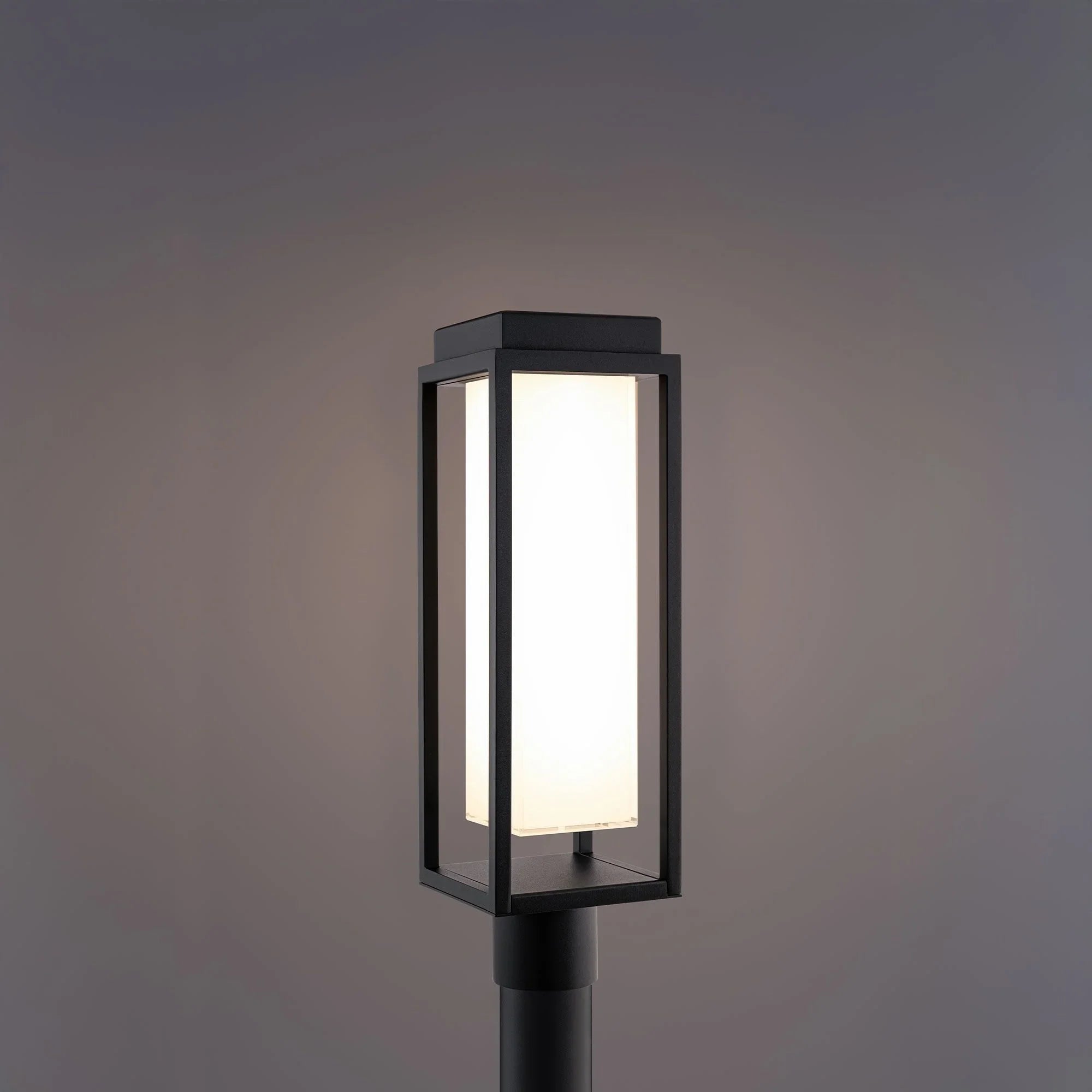 Framed 20" LED Outdoor Post Light, Bronze Finish