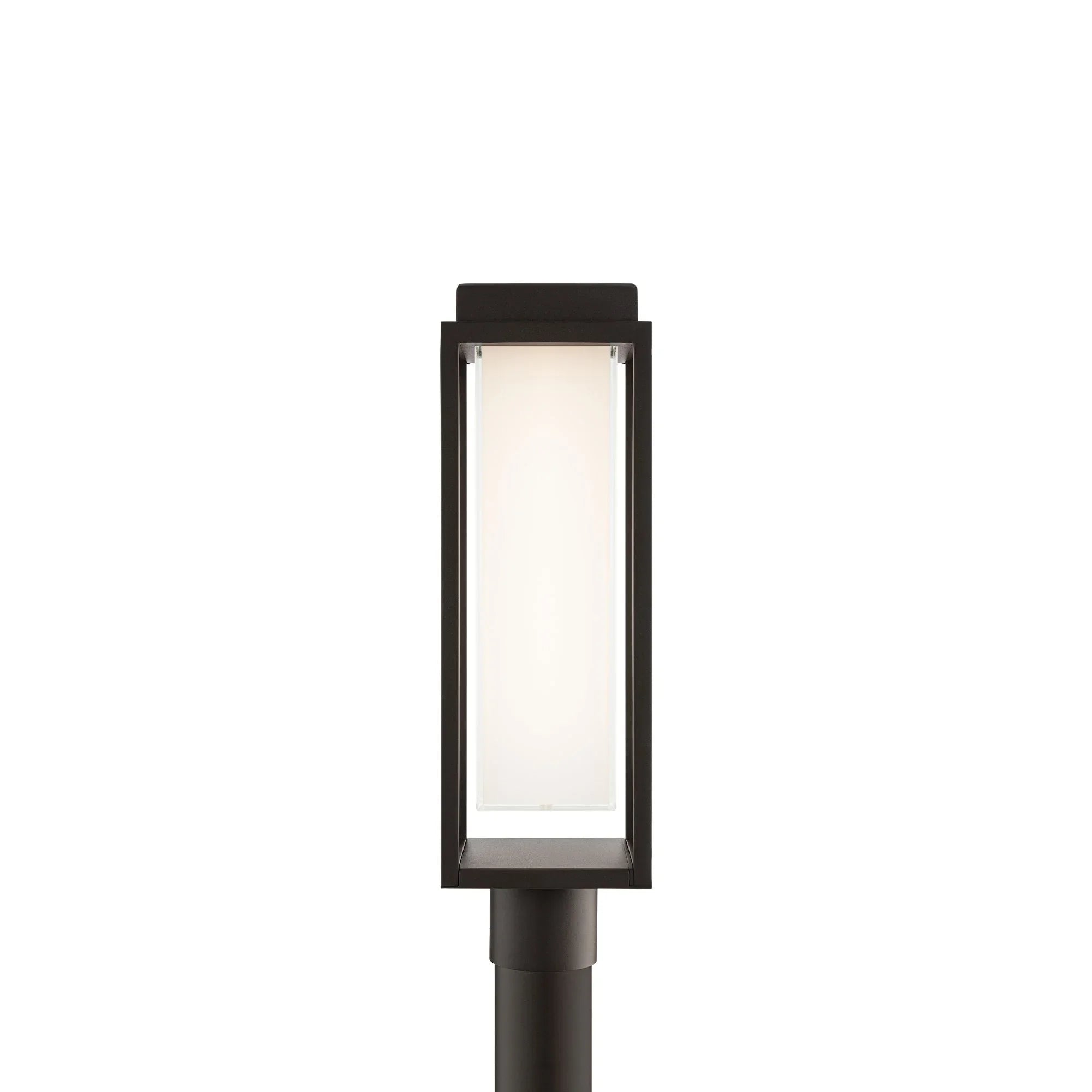 Framed 20" LED Outdoor Post Light, Bronze Finish