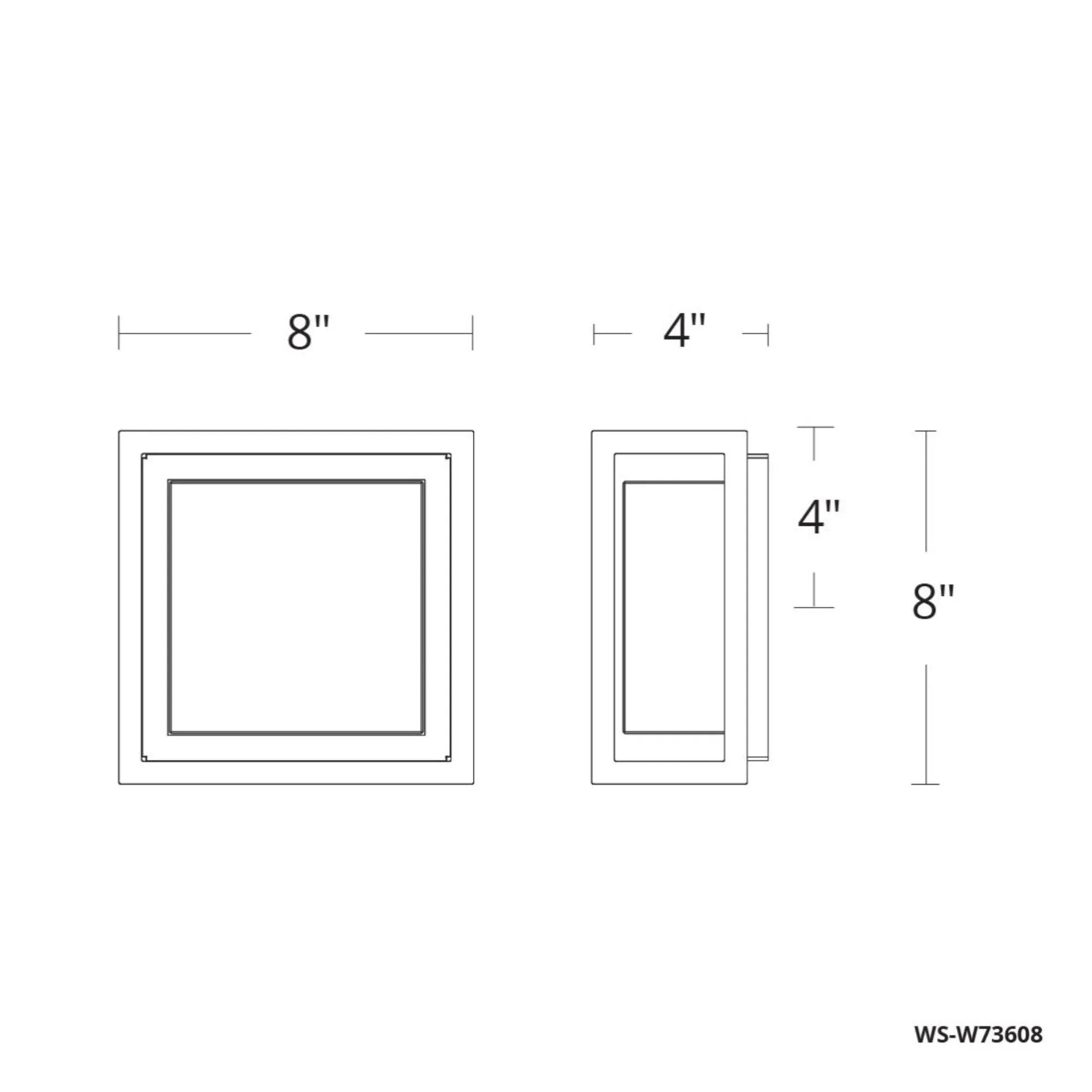 Framed 8" LED Outdoor Wall Sconce, Bronze Finish