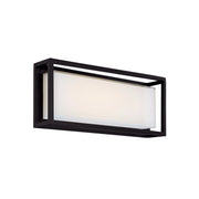 Framed 20" LED Outdoor Wall Sconce, Black Finish