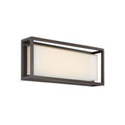 Framed 20" LED Outdoor Wall Sconce, Bronze Finish