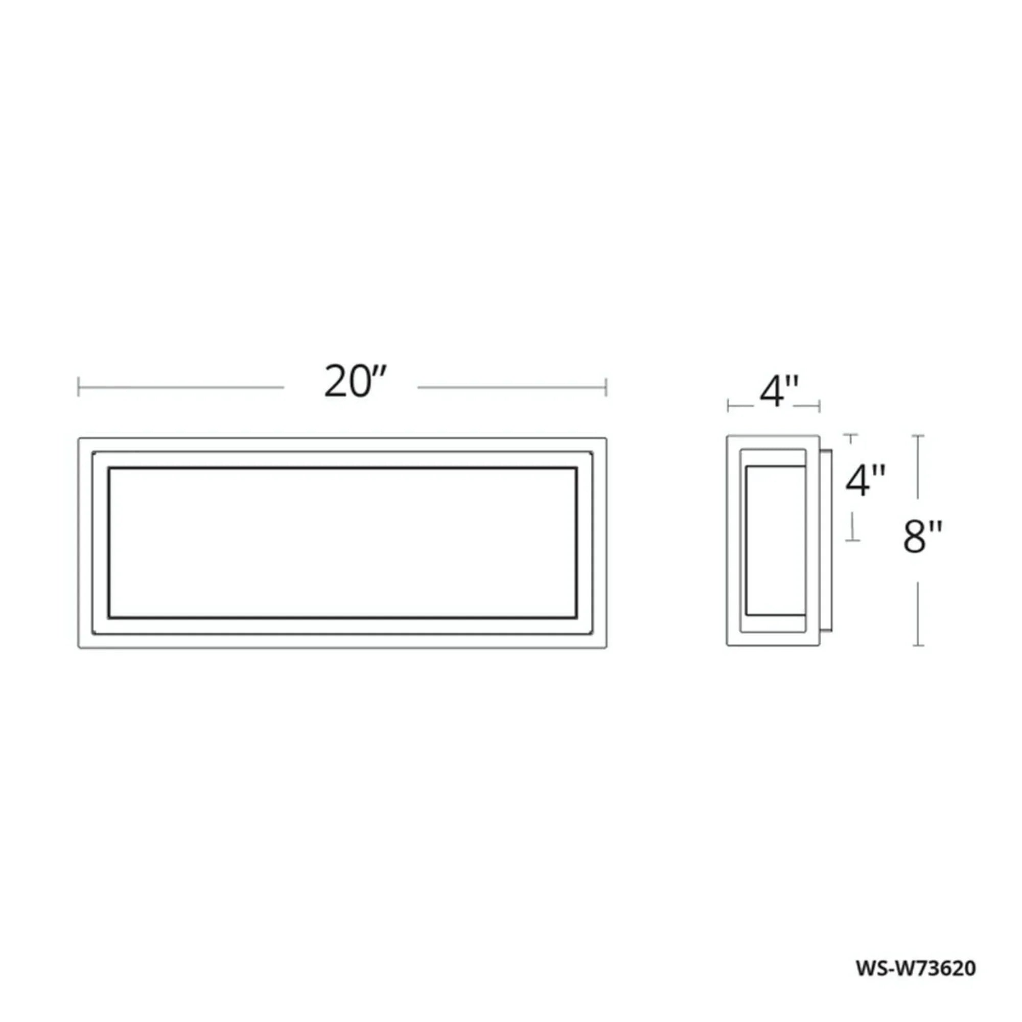 Framed 20" LED Outdoor Wall Sconce, Bronze Finish