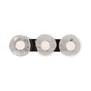 Modern Forms Fresco 25.4 in. 3-Light Vanity, Black with Wispy & Opal Glass