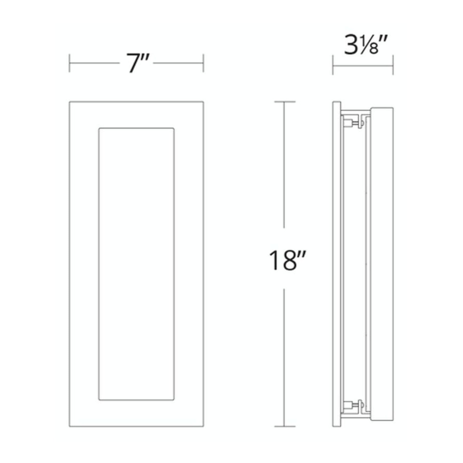 Frost 18" LED Outdoor Wall Sconce, Black Finish - Bees Lighting